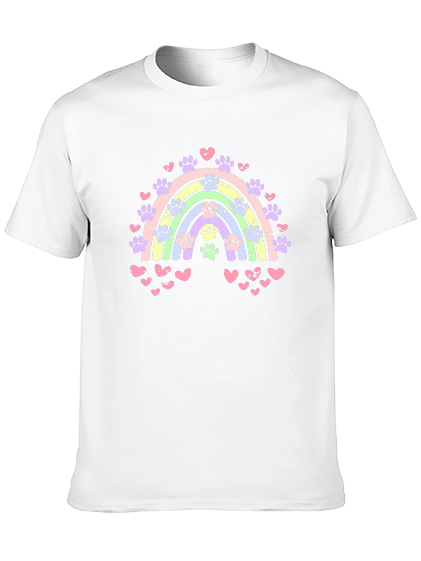 Rainbow Paw Prints T-Shirt