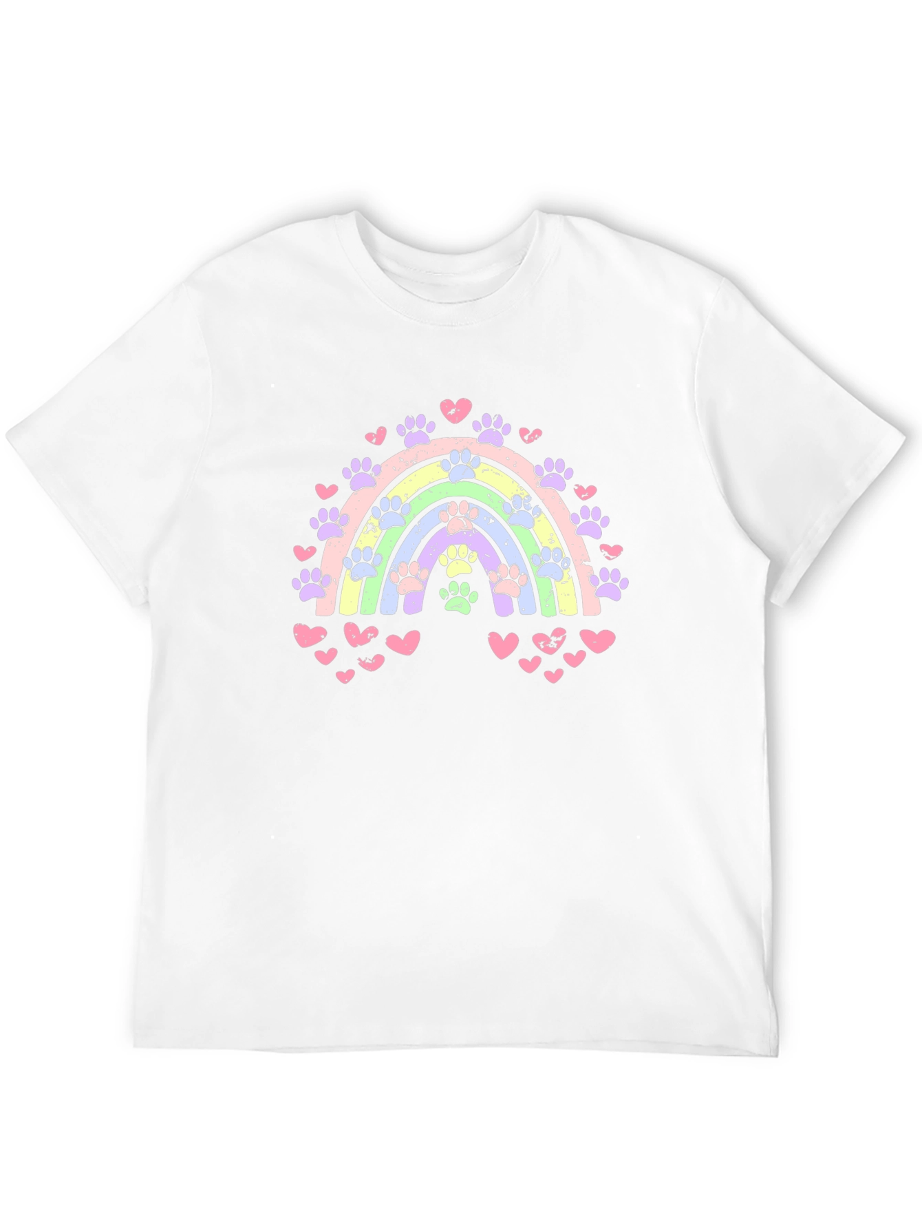 Rainbow Paw Prints T-Shirt