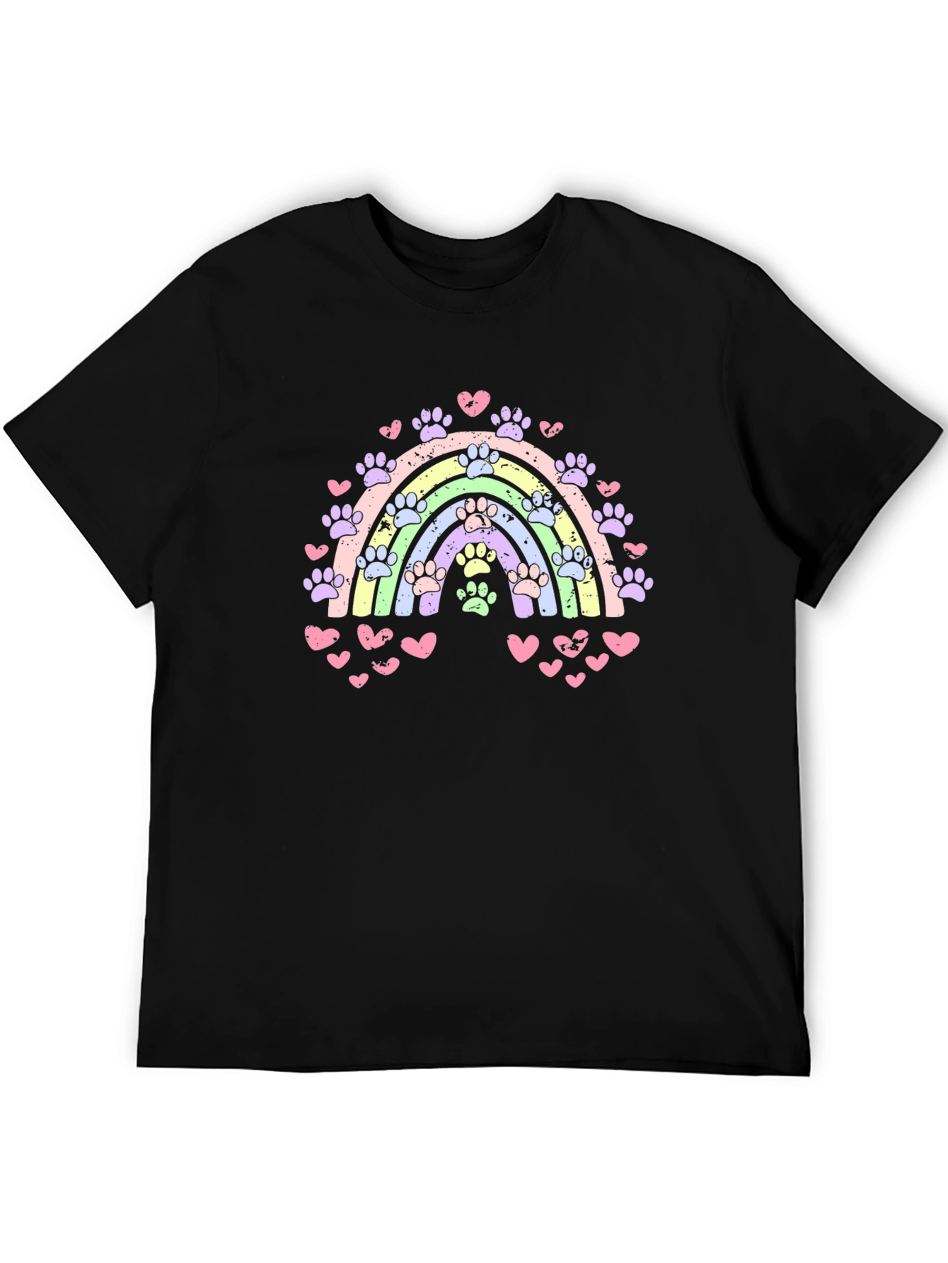 Rainbow Paw Prints T-Shirt