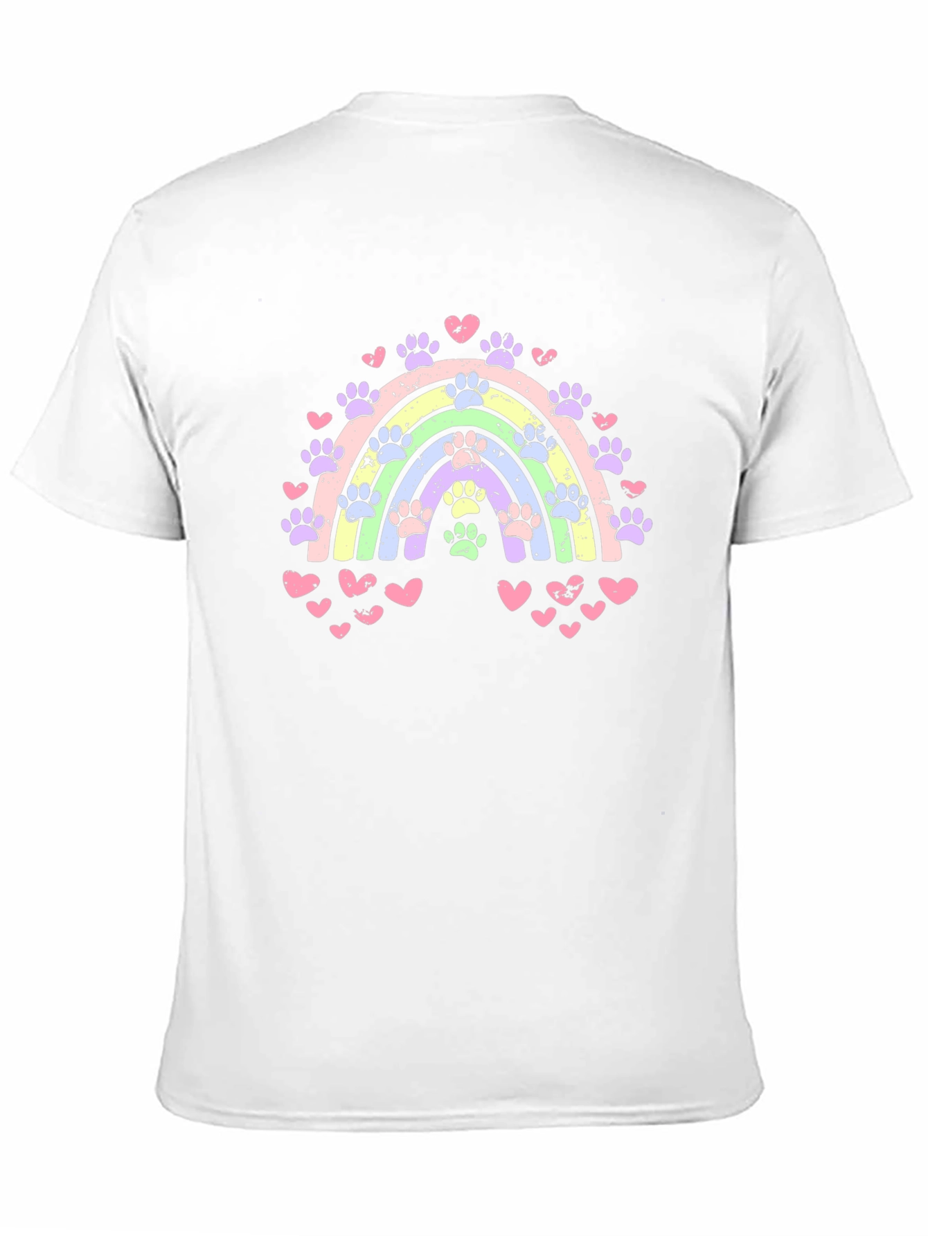 Rainbow Paw Prints T-Shirt