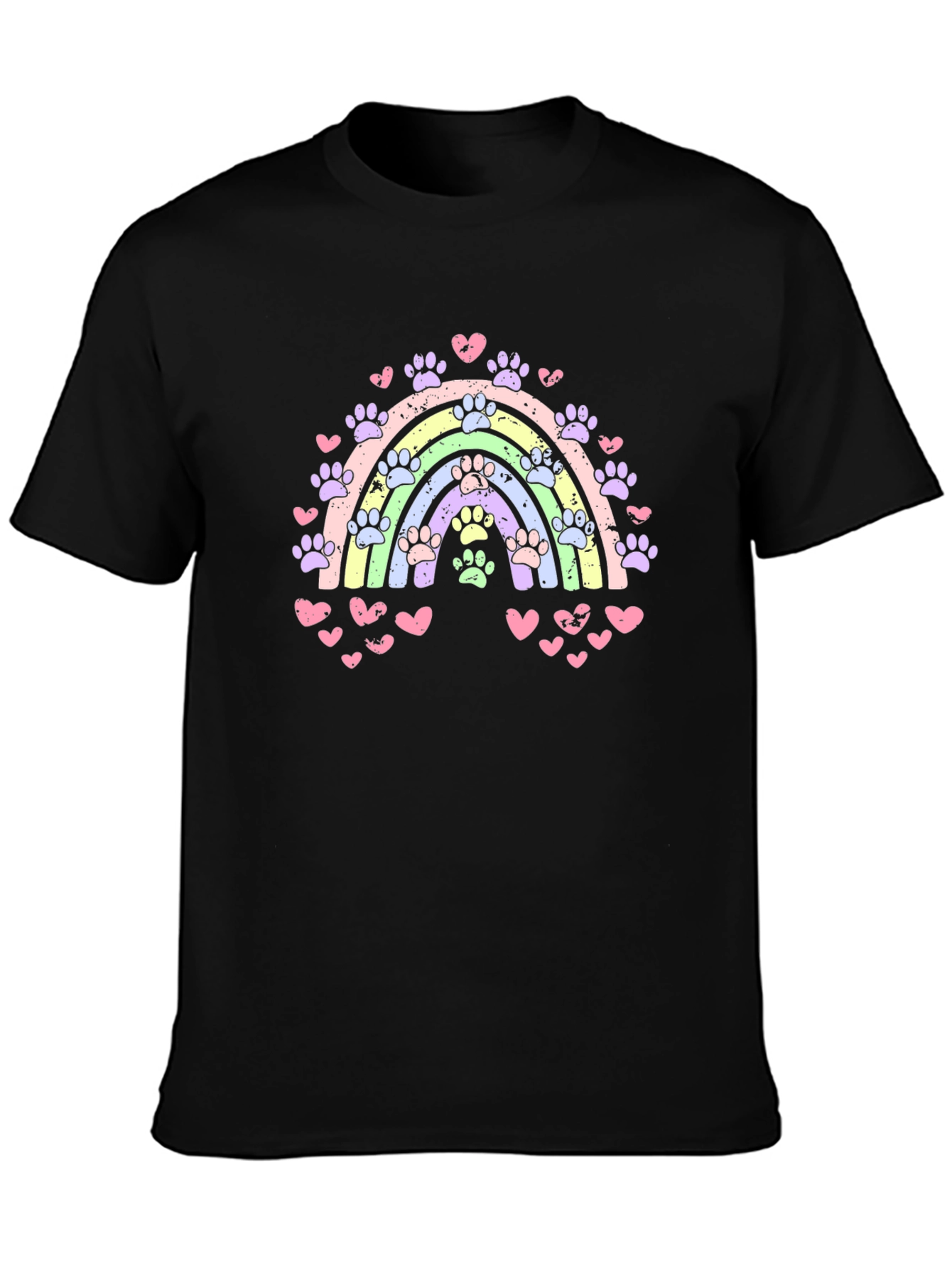 Rainbow Paw Prints T-Shirt