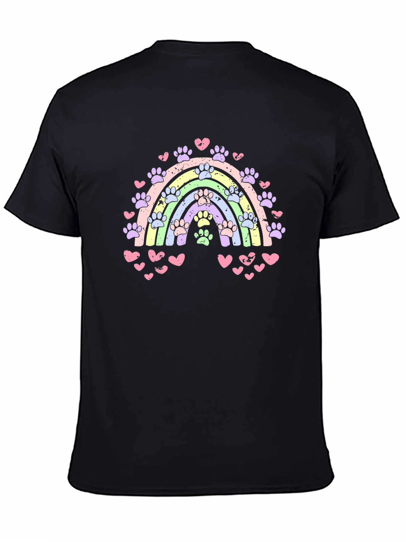 Rainbow Paw Prints T-Shirt