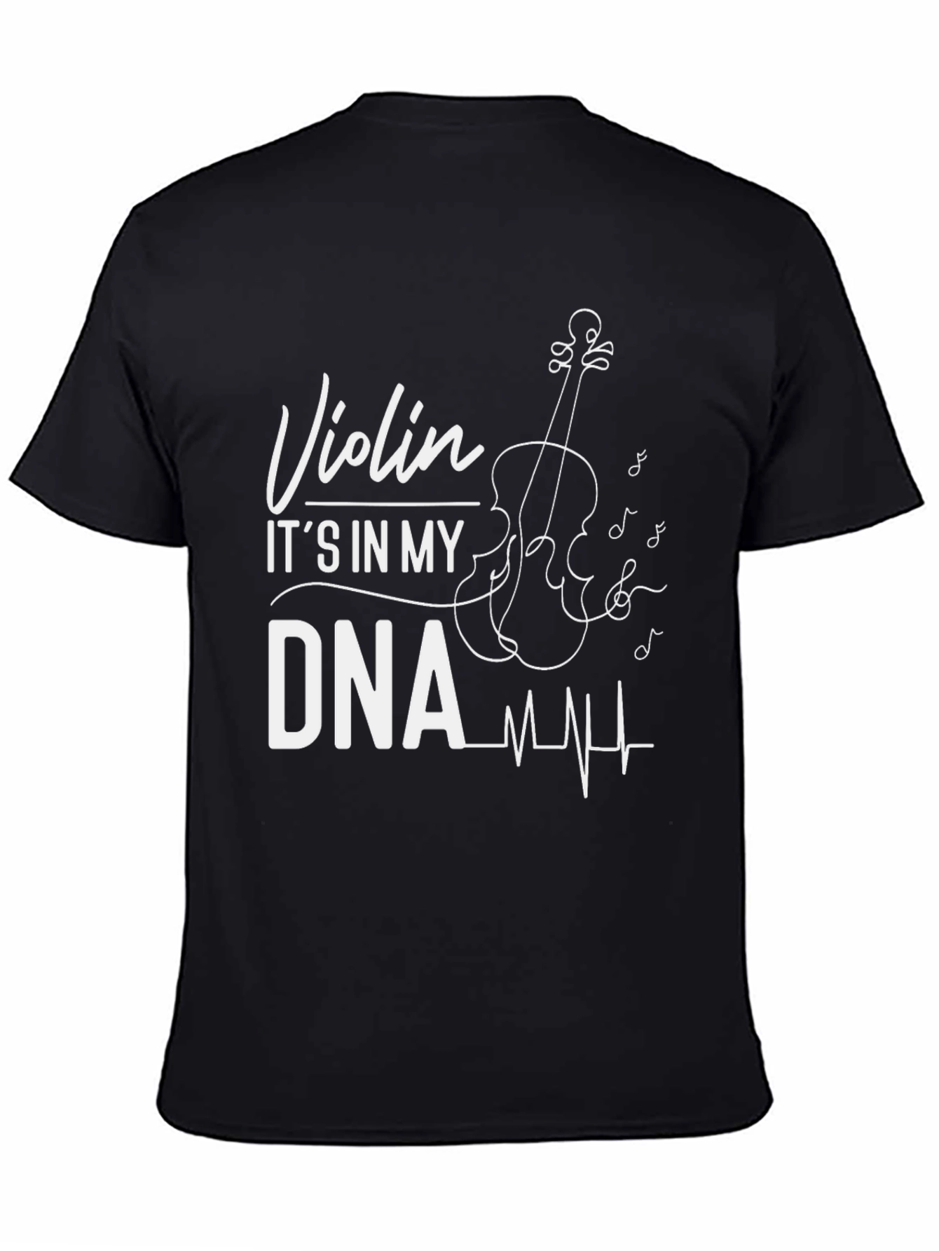 Violin DNA Black Graphic Tee - Musician Gift