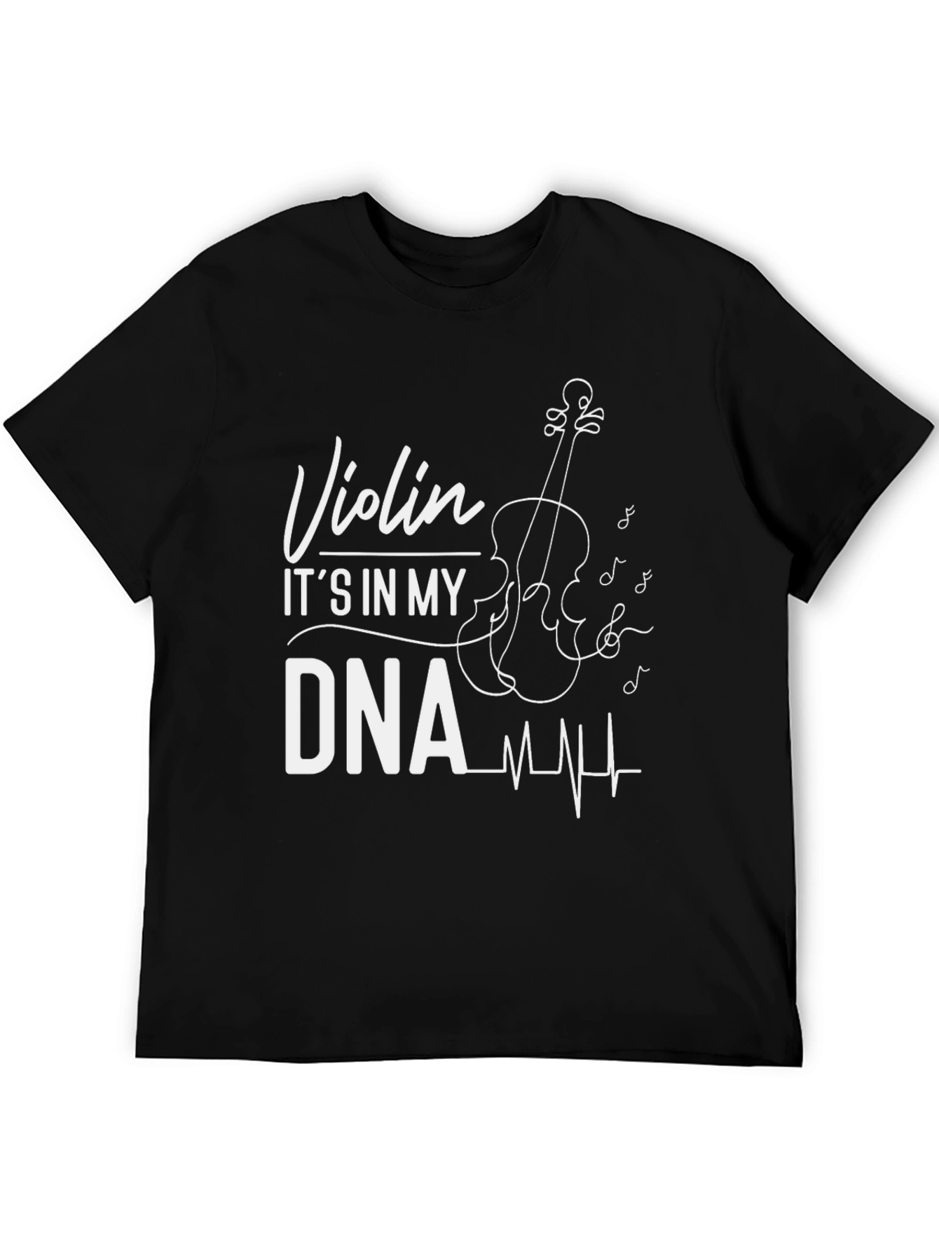 Violin DNA Black Graphic Tee - Musician Gift