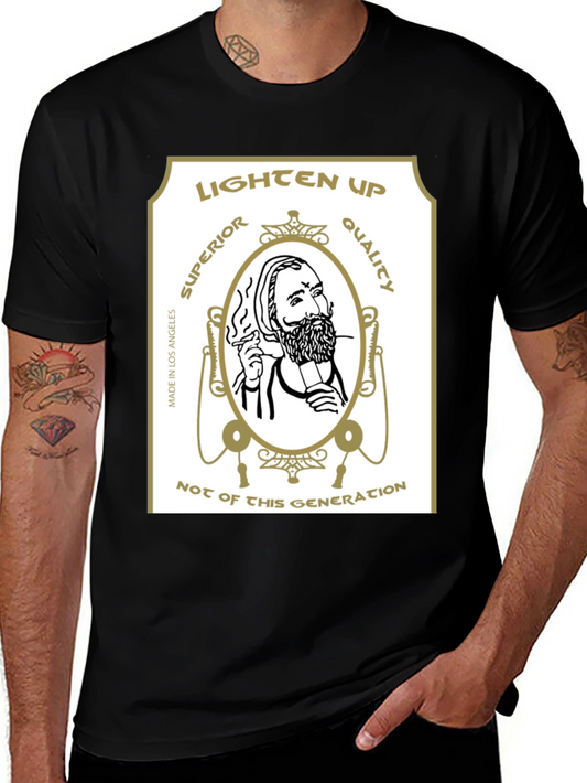 Lighten Up Graphic Tee - Superior Quality Black T-Shirt