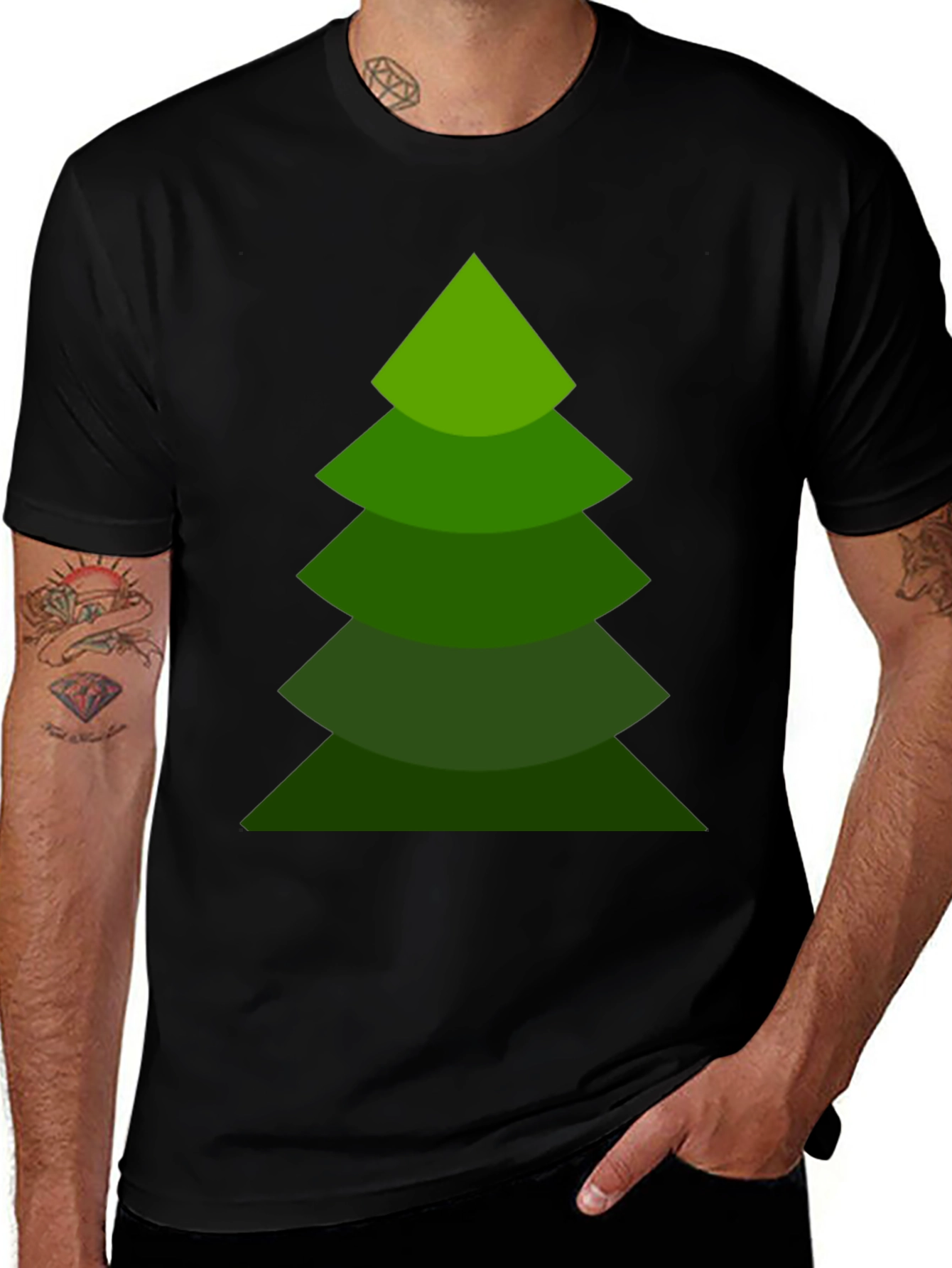 Festive Christmas Tree Graphic Tee - Holiday Style
