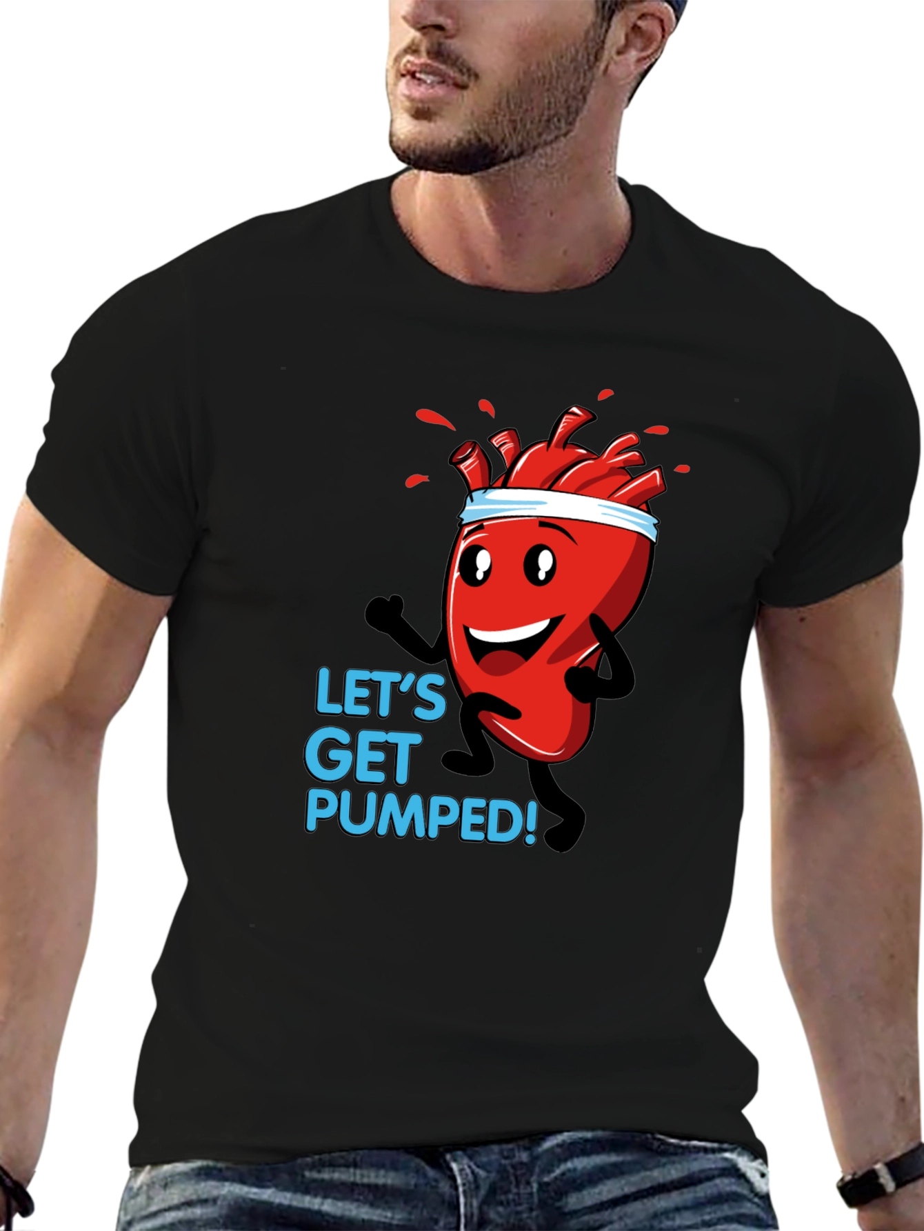 Lets Get Pumped! Heart Gym T-Shirt