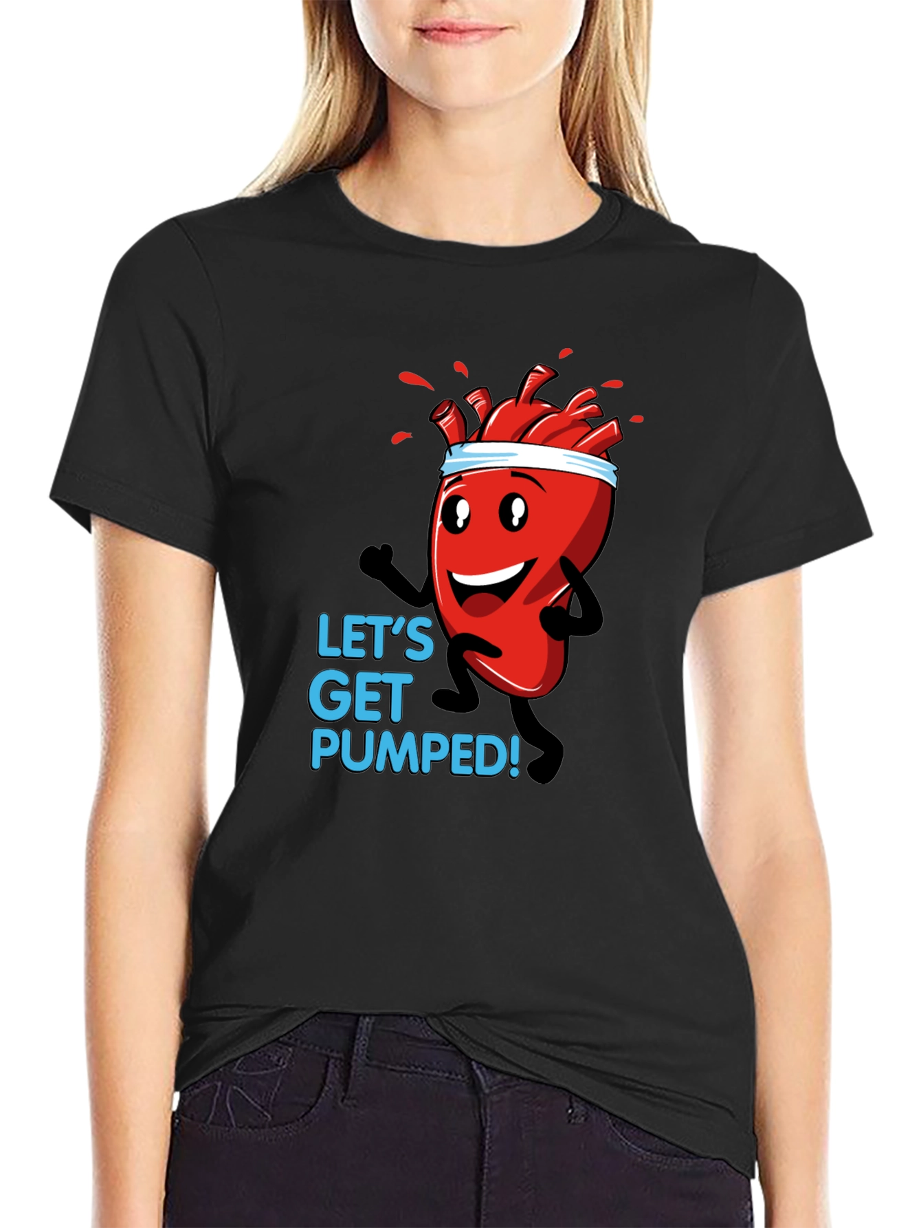 Lets Get Pumped! Heart Gym T-Shirt