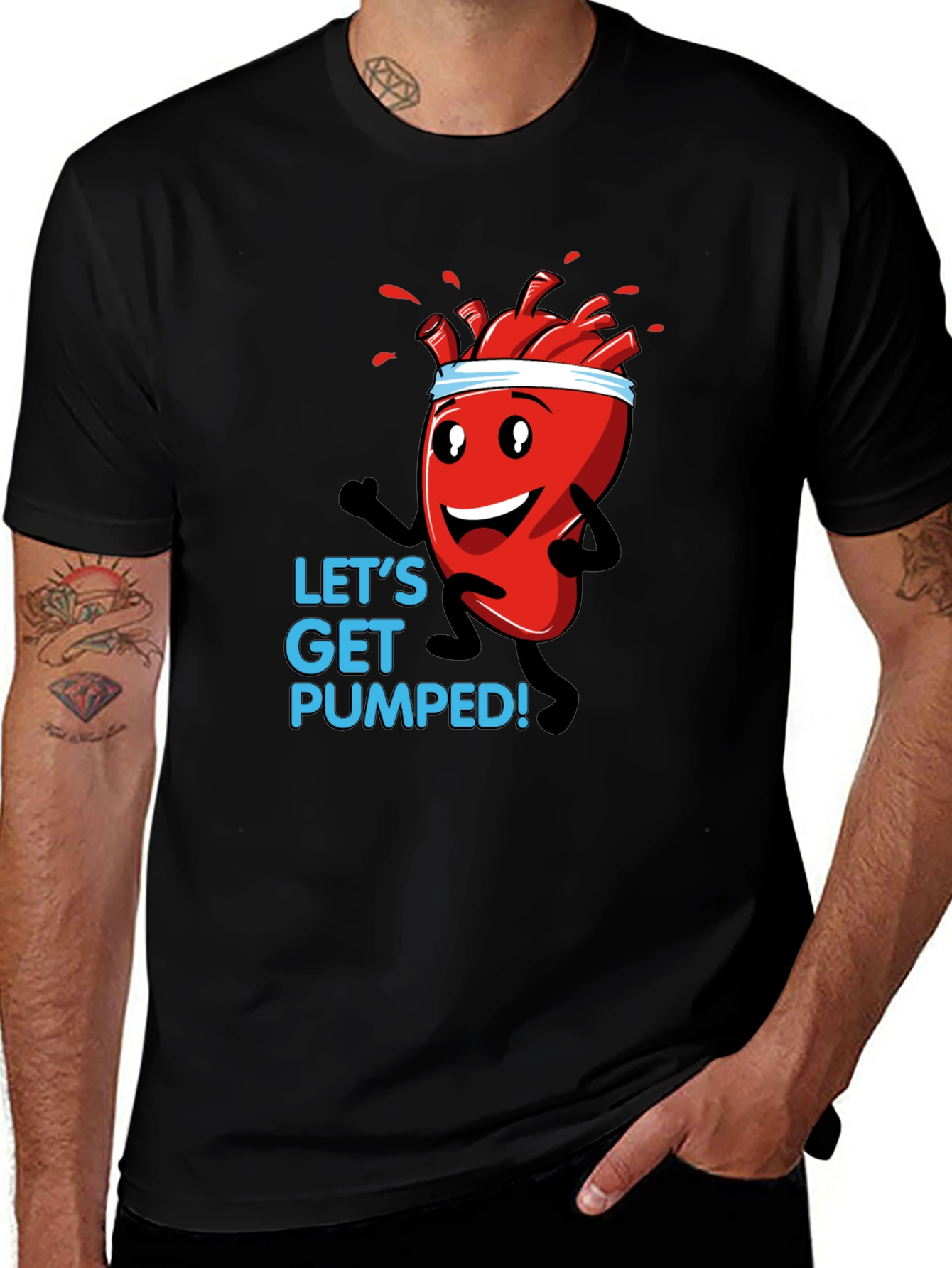 Lets Get Pumped! Heart Gym T-Shirt