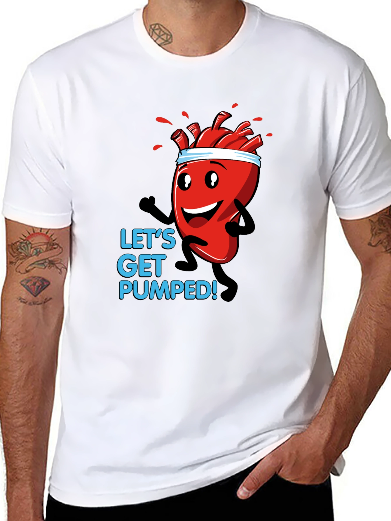 Lets Get Pumped! Heart Gym T-Shirt