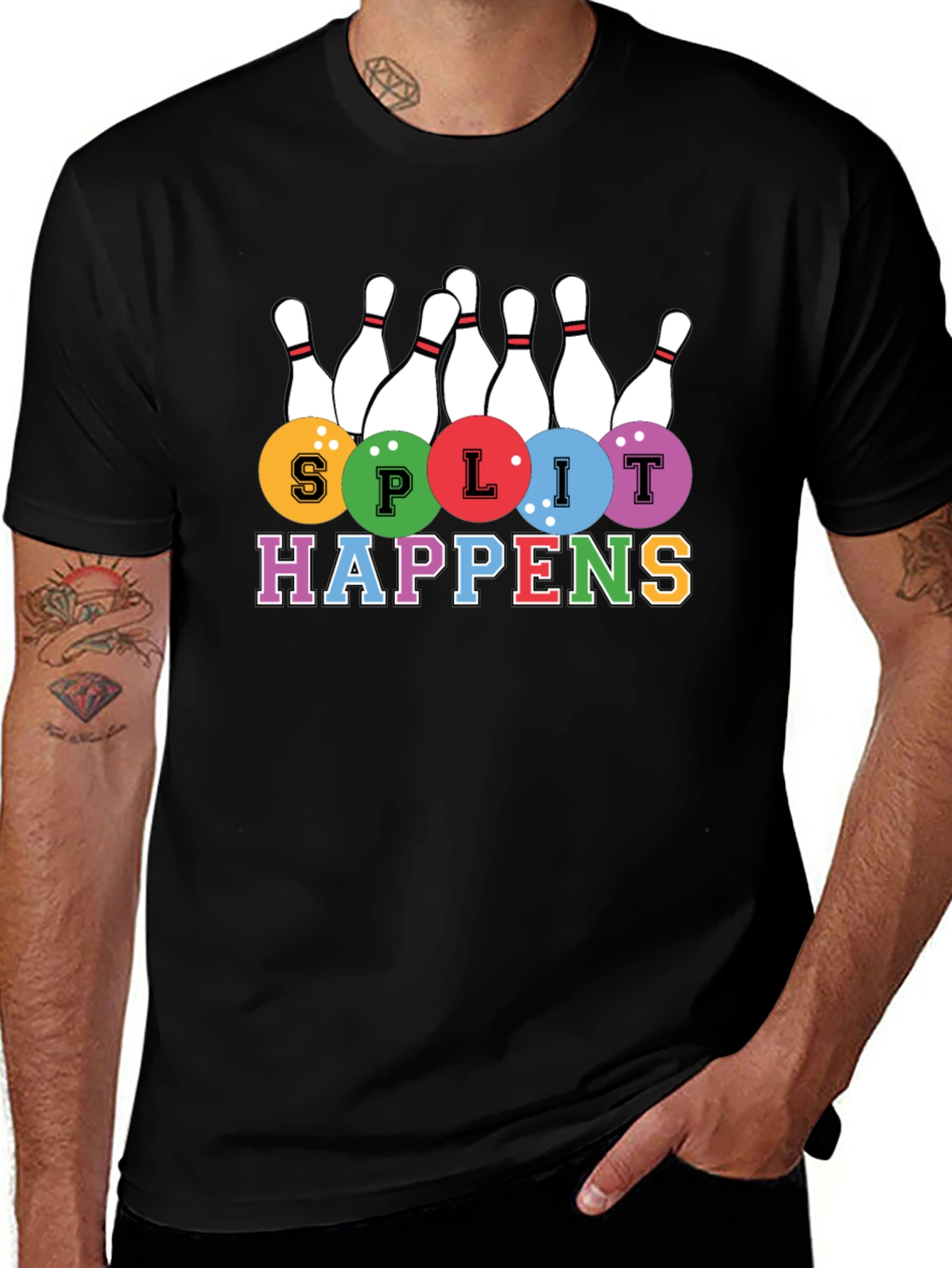 Split Happens Bowling T-Shirt - Strike in Style