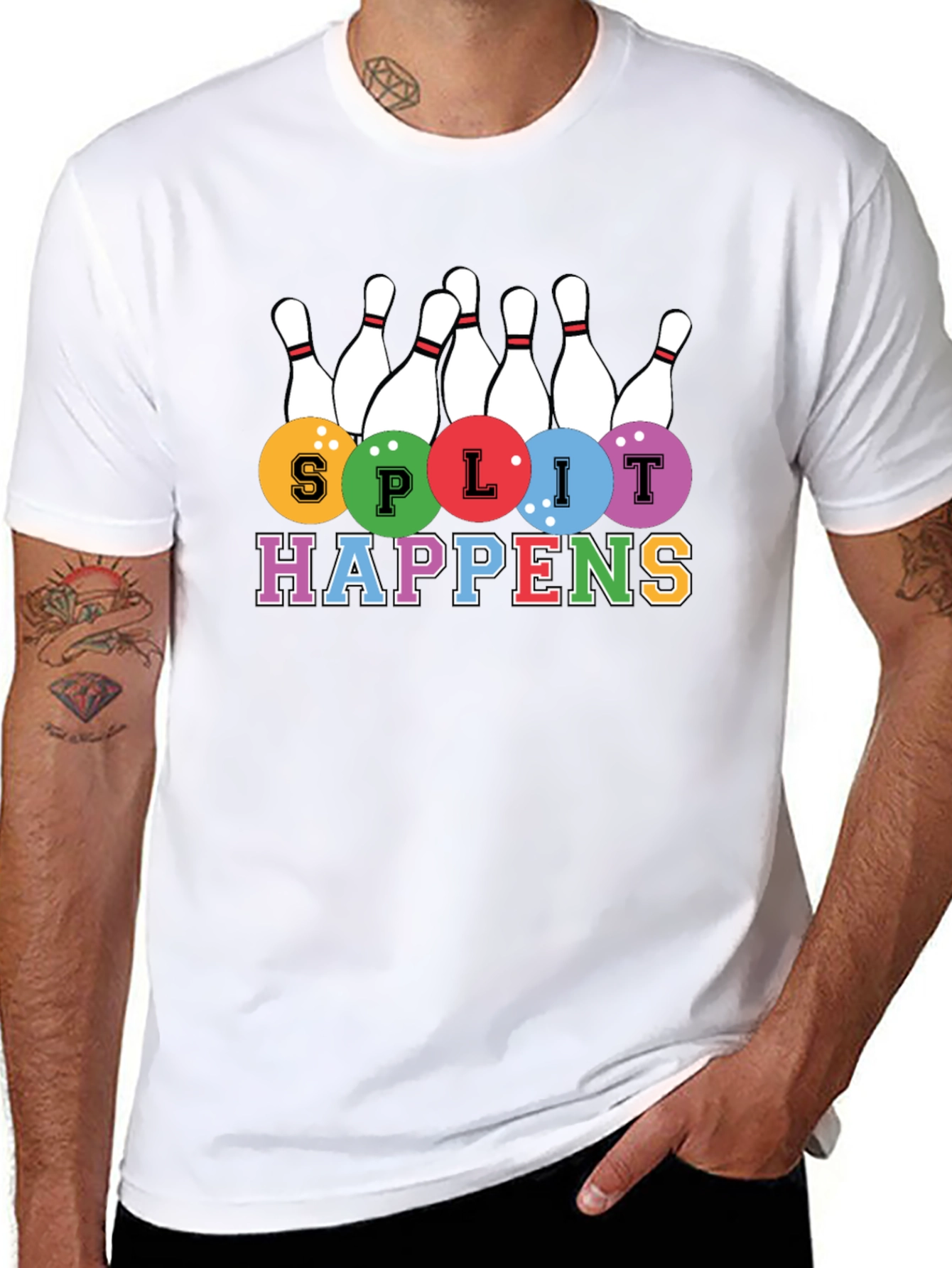 Split Happens Bowling T-Shirt - Strike in Style