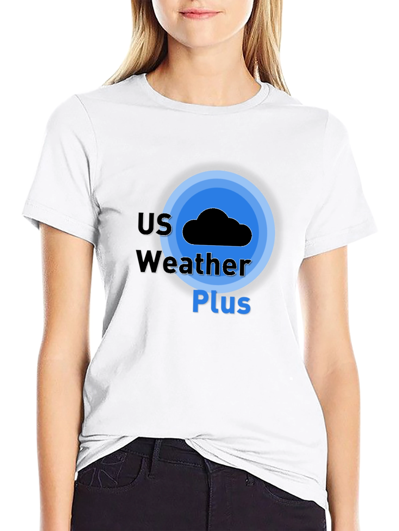 US Weather Plus Graphic Tee - Black