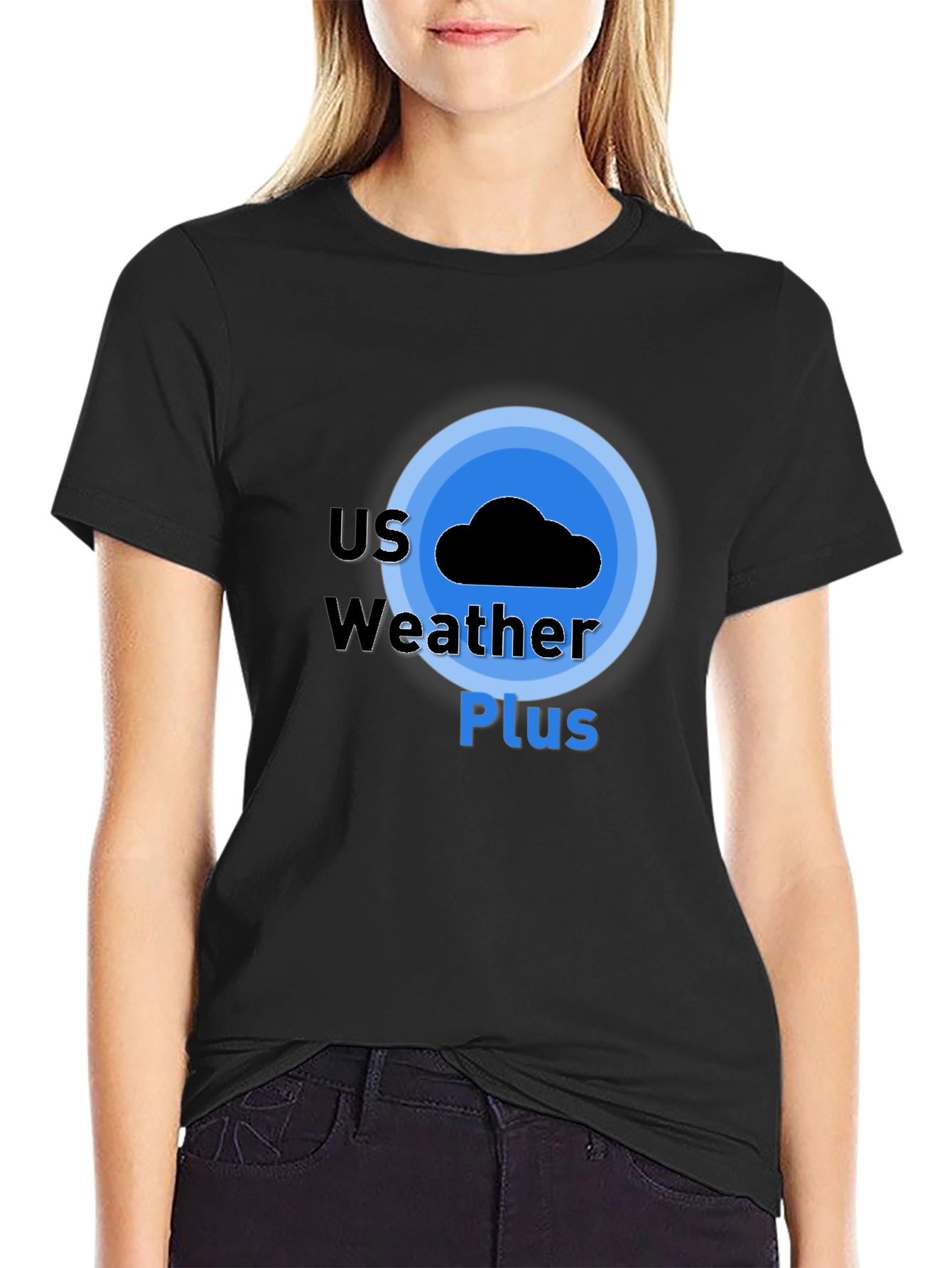 US Weather Plus Graphic Tee - Black