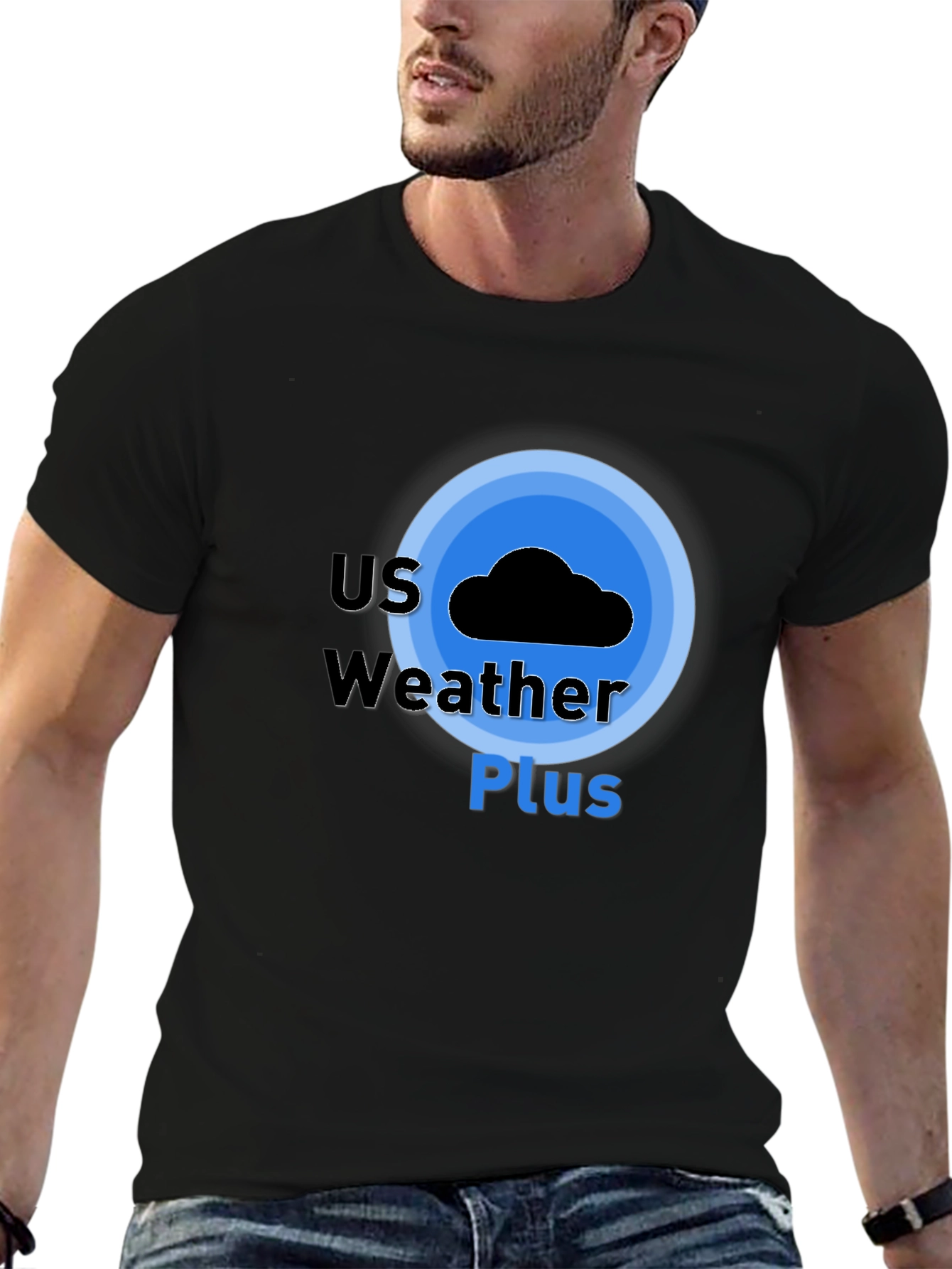 US Weather Plus Graphic Tee - Black