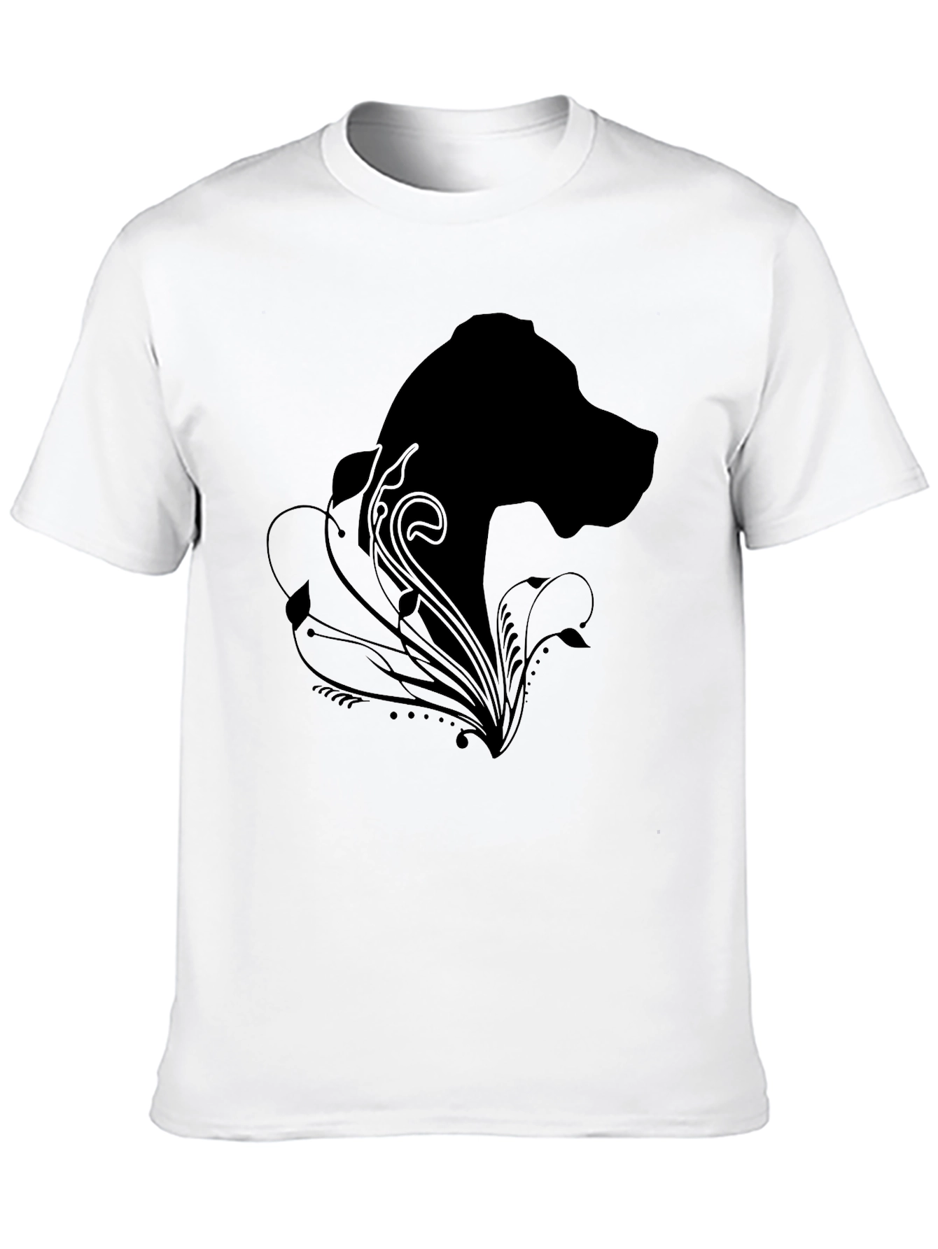 Black Dog Silhouette Graphic Tee - Stylish Comfort