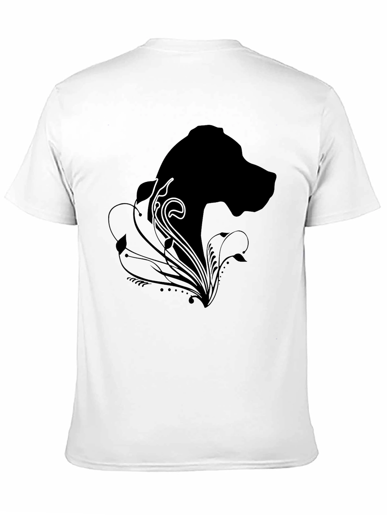 Black Dog Silhouette Graphic Tee - Stylish Comfort