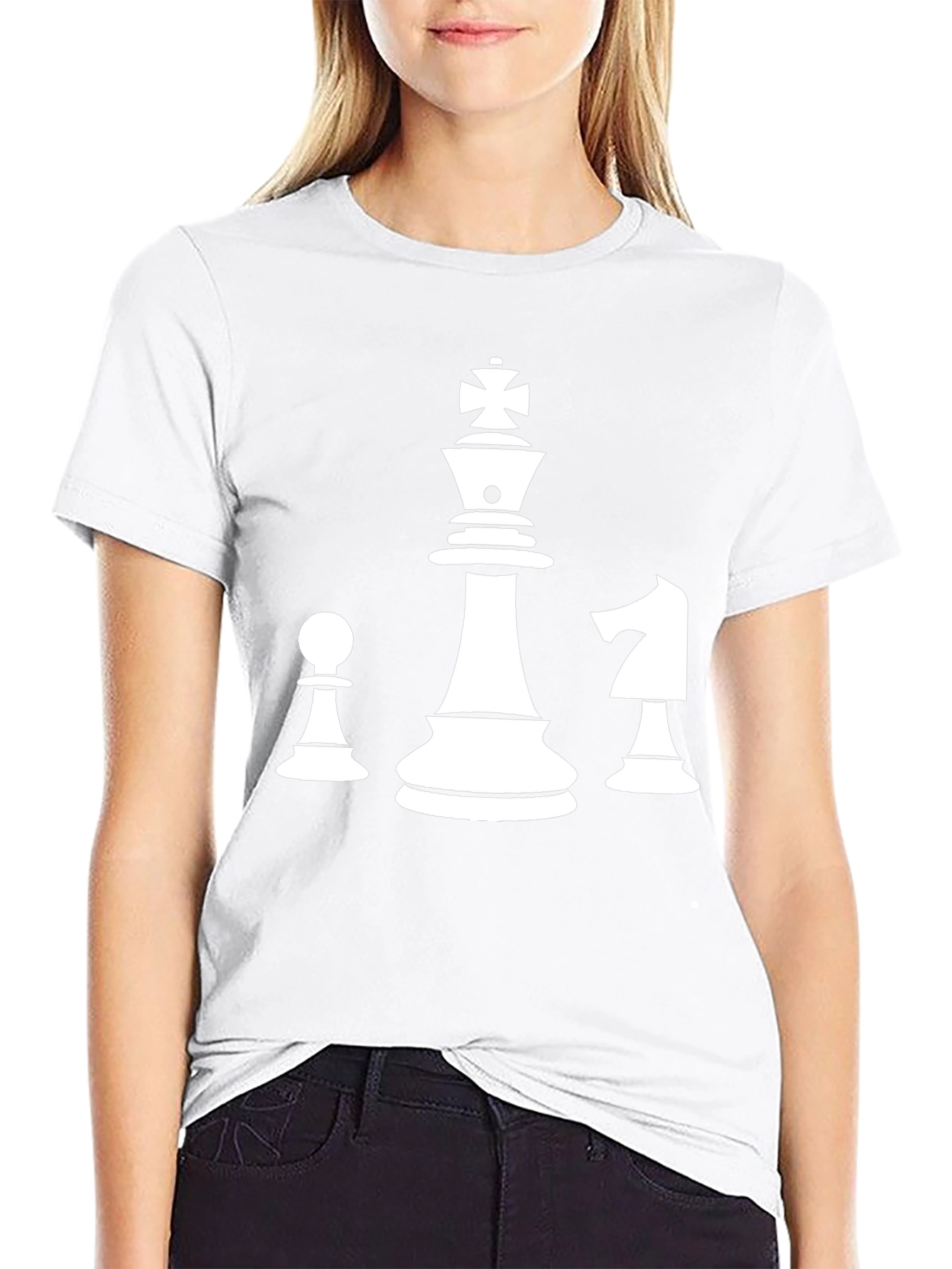 Chess Piece T-Shirt - King Pawn Knight Design