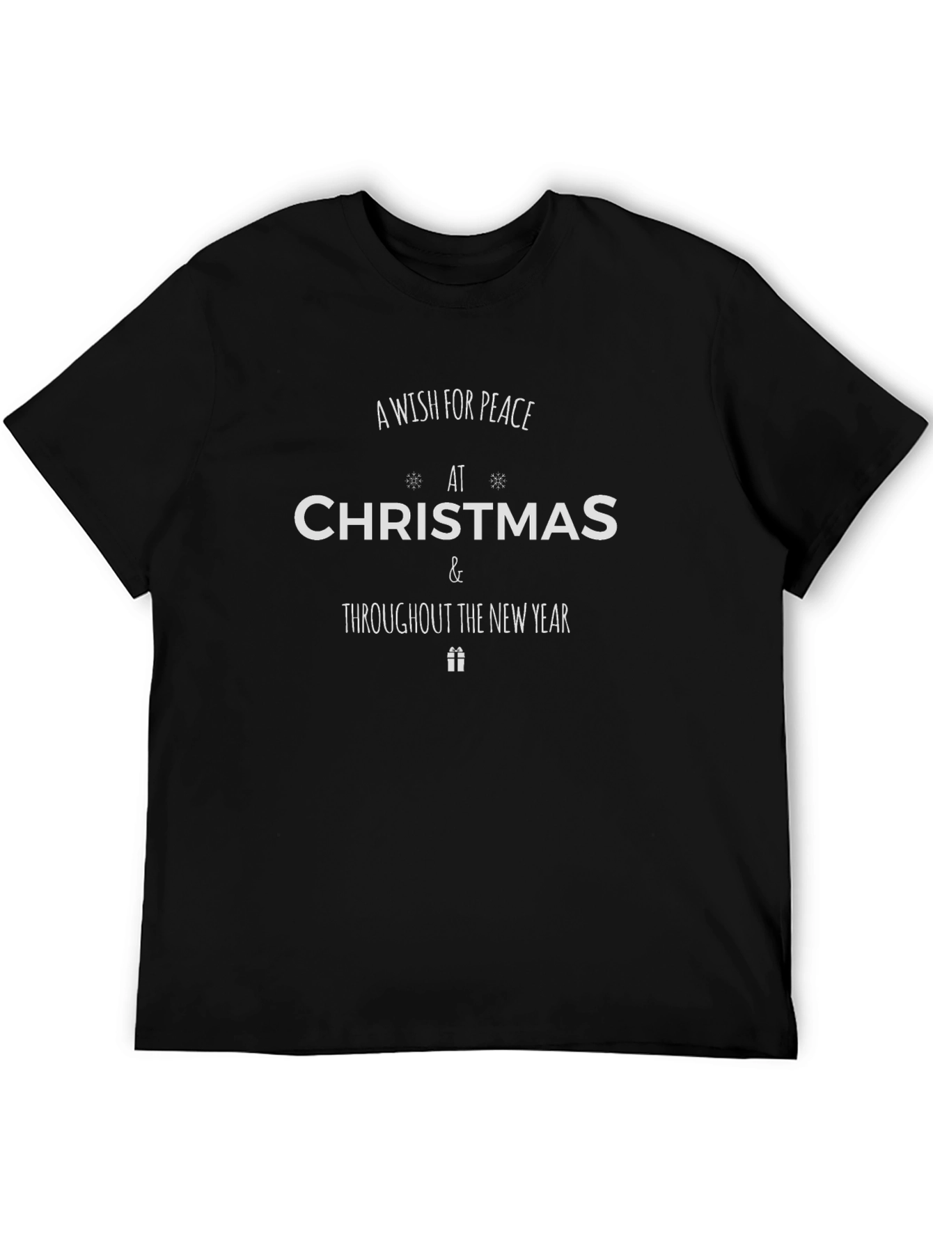 Peaceful Christmas T-Shirt - Holiday Wish Graphic Tee