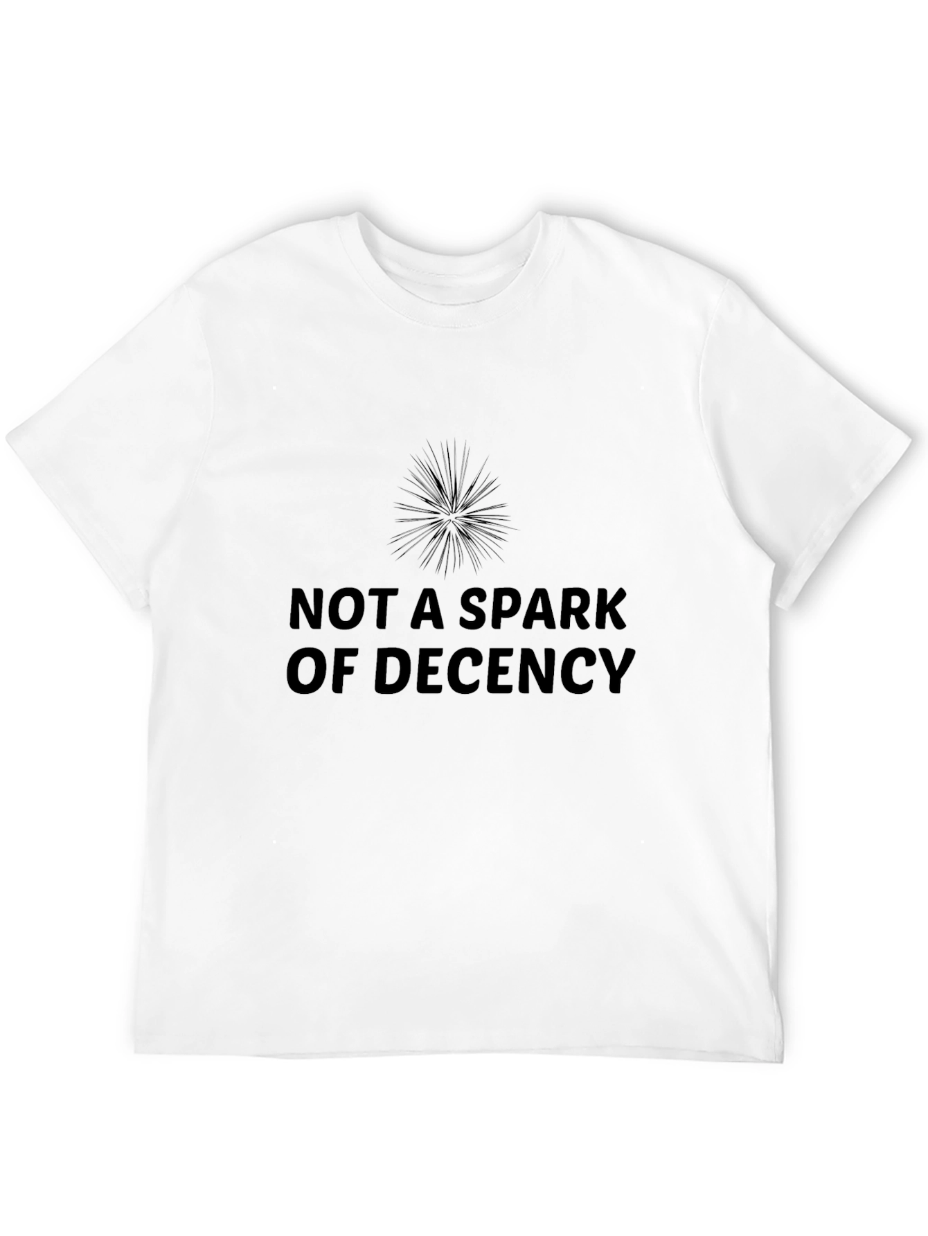Not A Spark of Decency Black T-Shirt