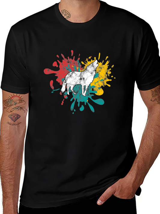 Wolf Splash T-Shirt - Mens Graphic Tee