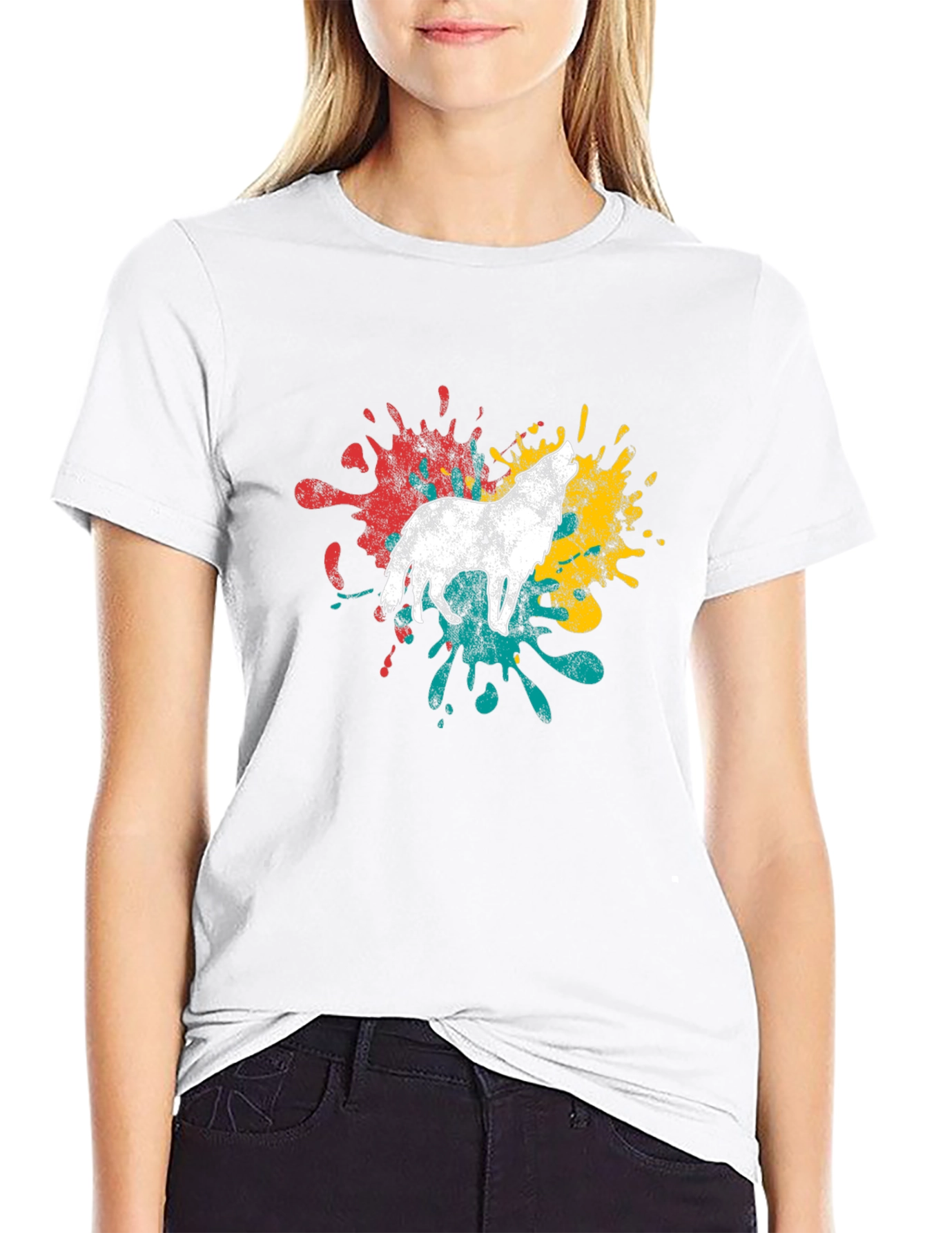 Wolf Splash T-Shirt - Mens Graphic Tee