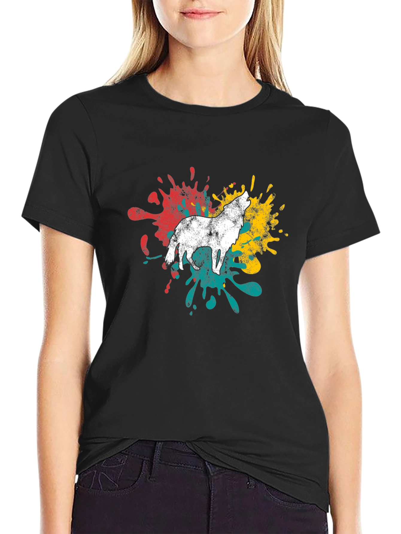 Wolf Splash T-Shirt - Mens Graphic Tee