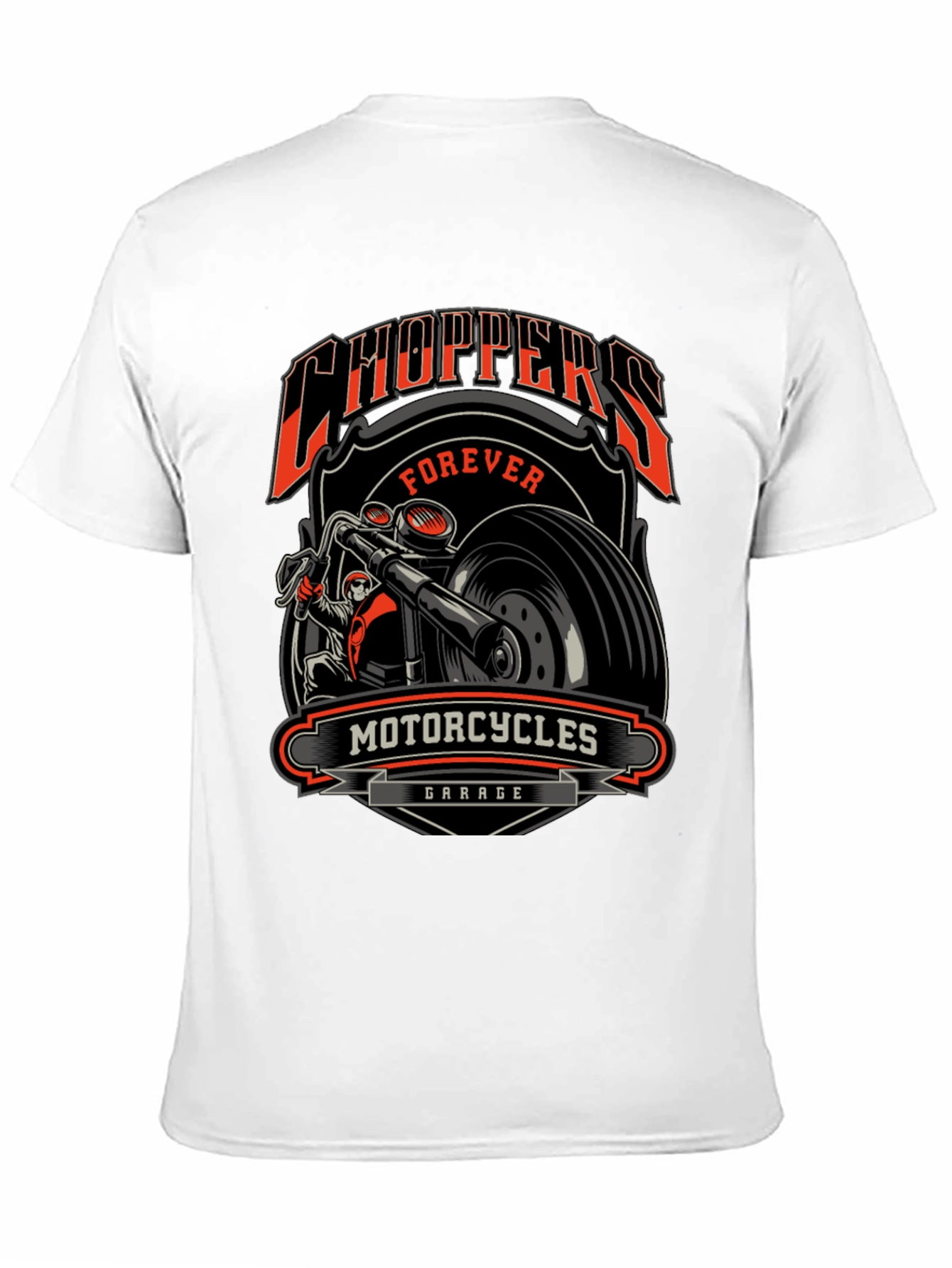 Choppers Forever Motorcycle Garage Graphic Tee