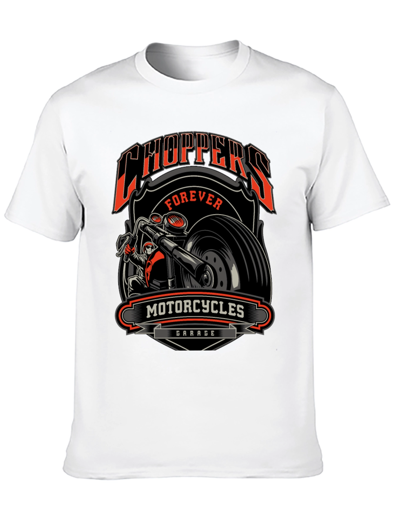 Choppers Forever Motorcycle Garage Graphic Tee