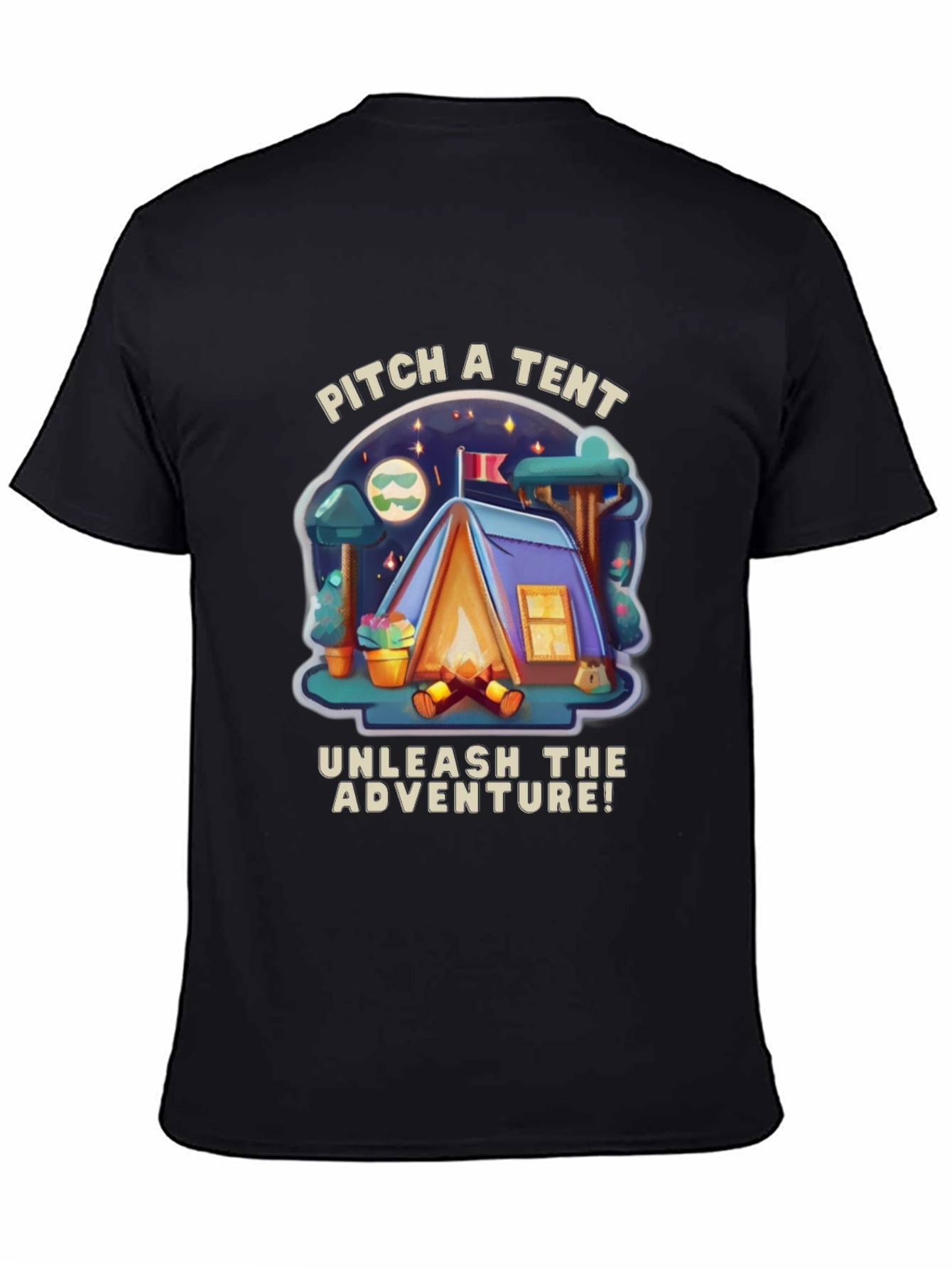 Pitch a Tent Adventure Graphic T-Shirt