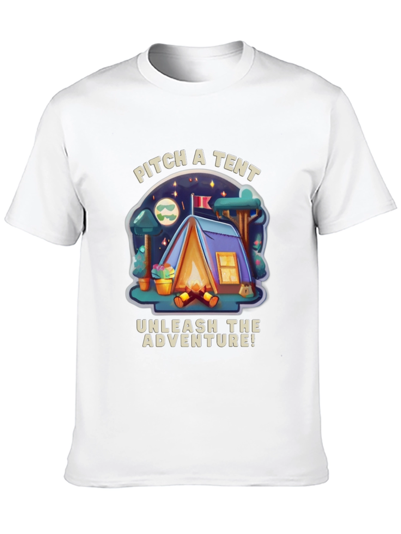 Pitch a Tent Adventure Graphic T-Shirt