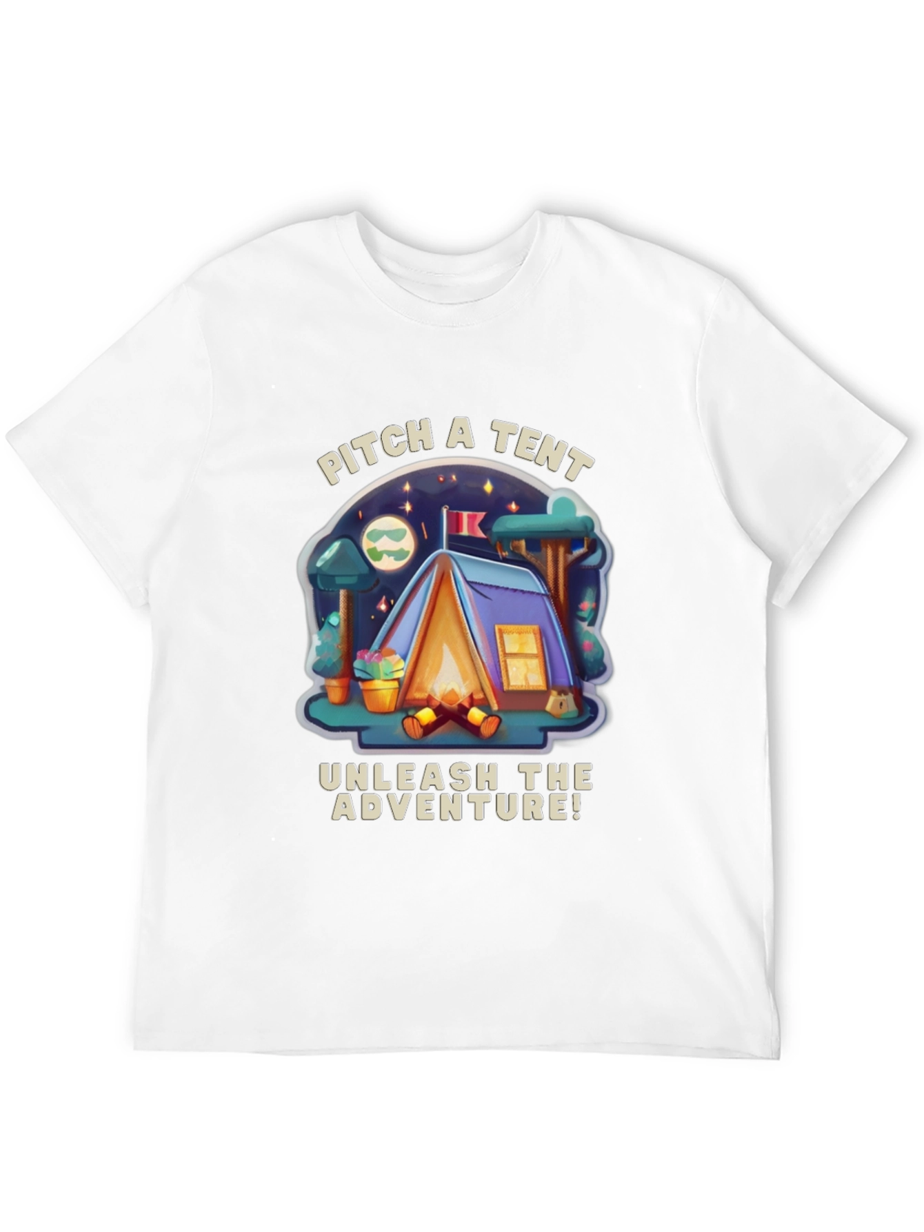 Pitch a Tent Adventure Graphic T-Shirt
