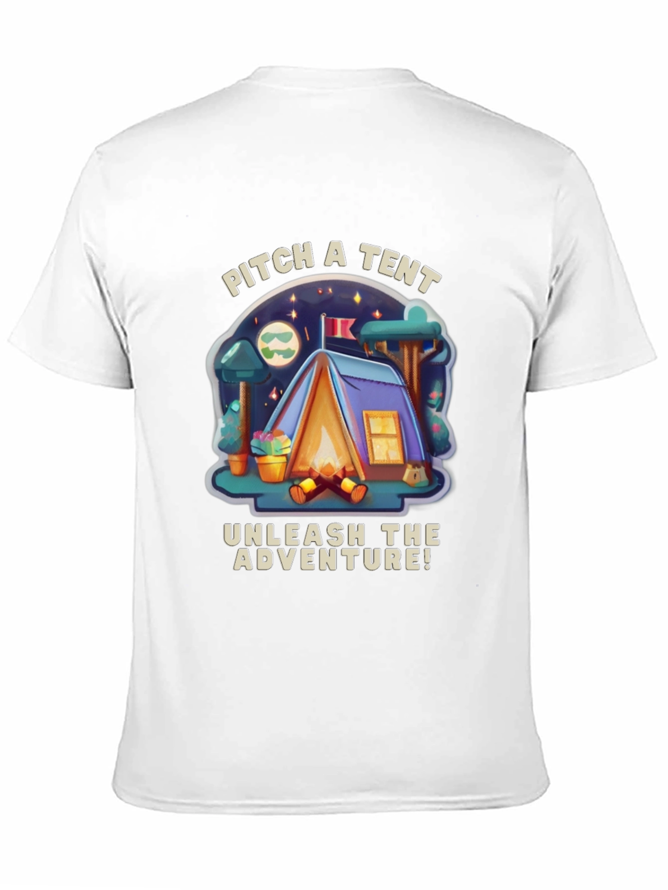 Pitch a Tent Adventure Graphic T-Shirt
