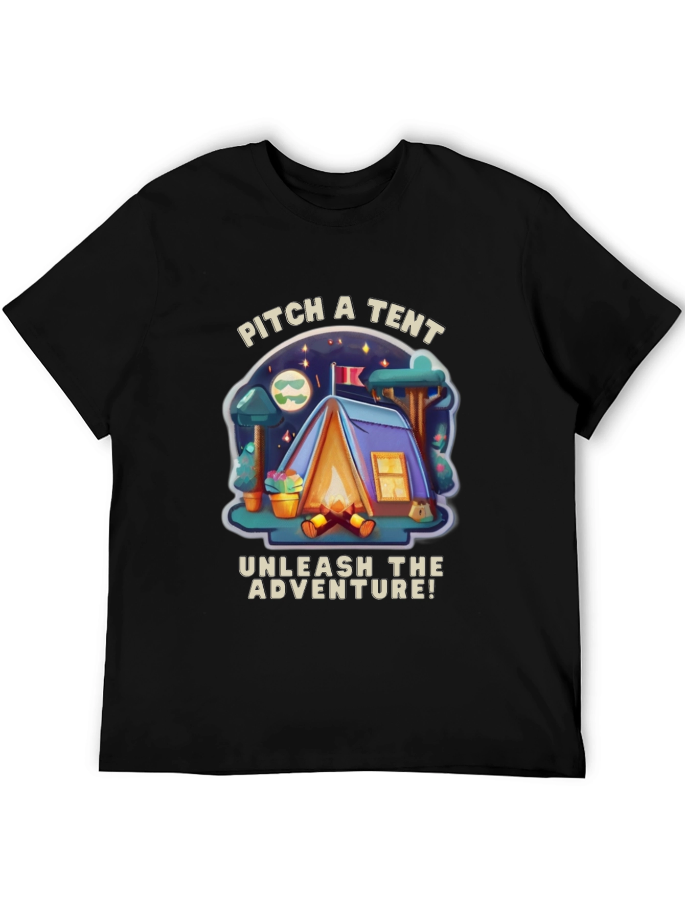 Pitch a Tent Adventure Graphic T-Shirt