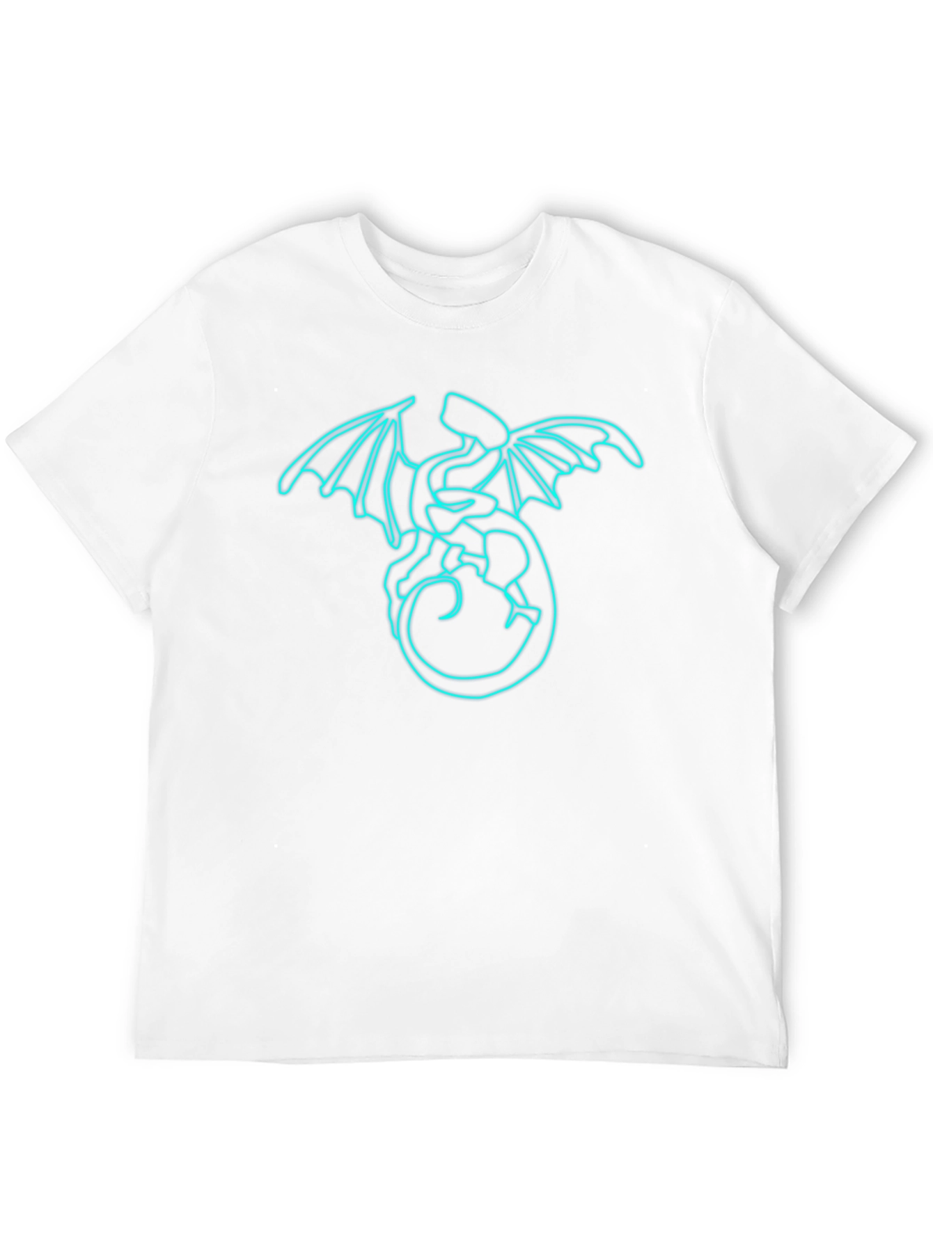 Neon Dragon Graphic Tee - Mens Black T-Shirt