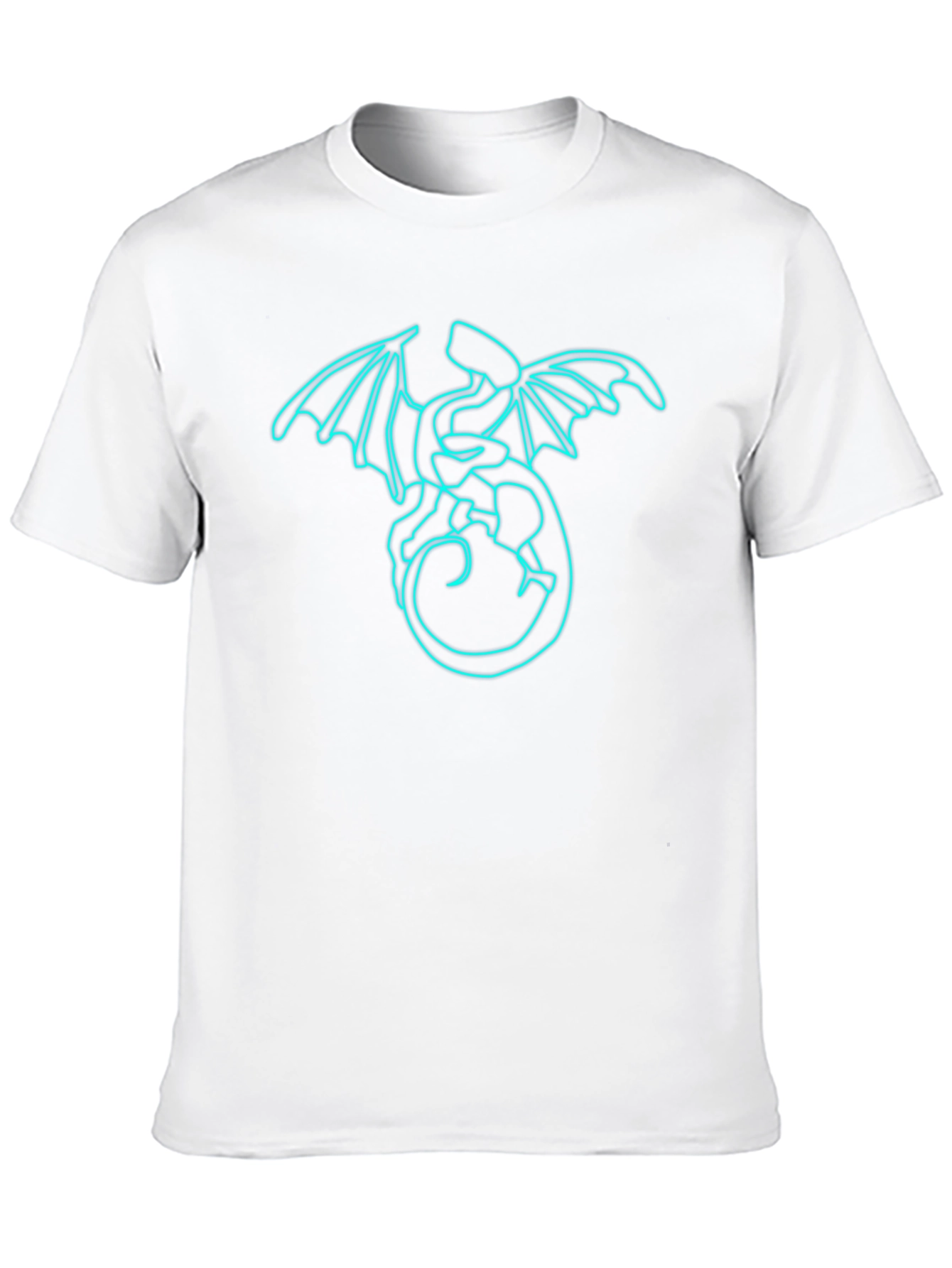 Neon Dragon Graphic Tee - Mens Black T-Shirt