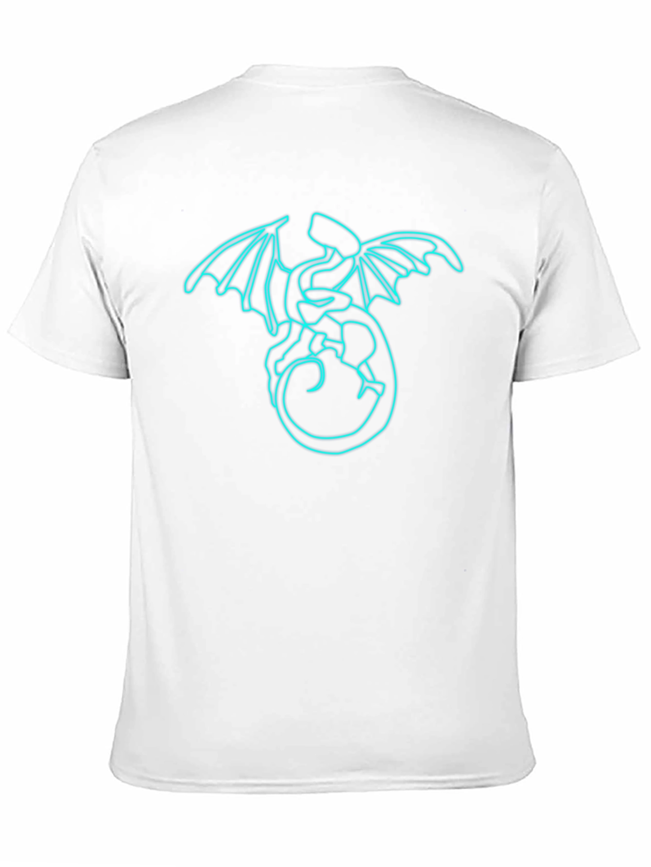 Neon Dragon Graphic Tee - Mens Black T-Shirt