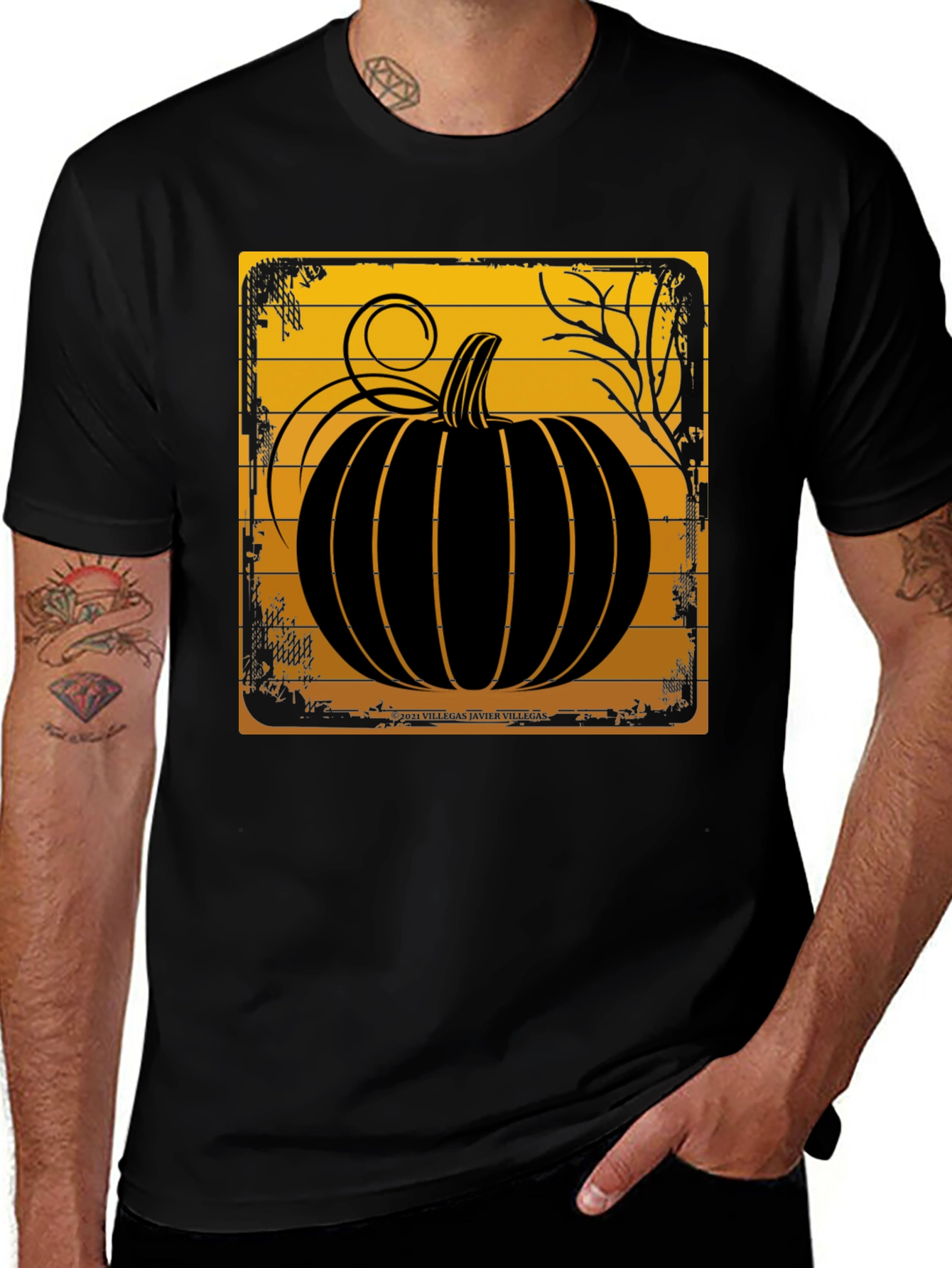 Pumpkin Graphic Tee - Autumn Harvest Design