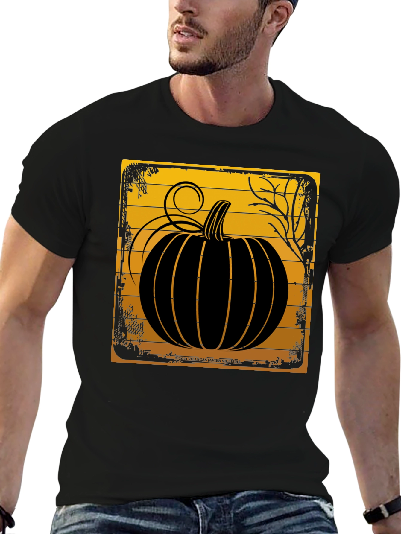 Pumpkin Graphic Tee - Autumn Harvest Design