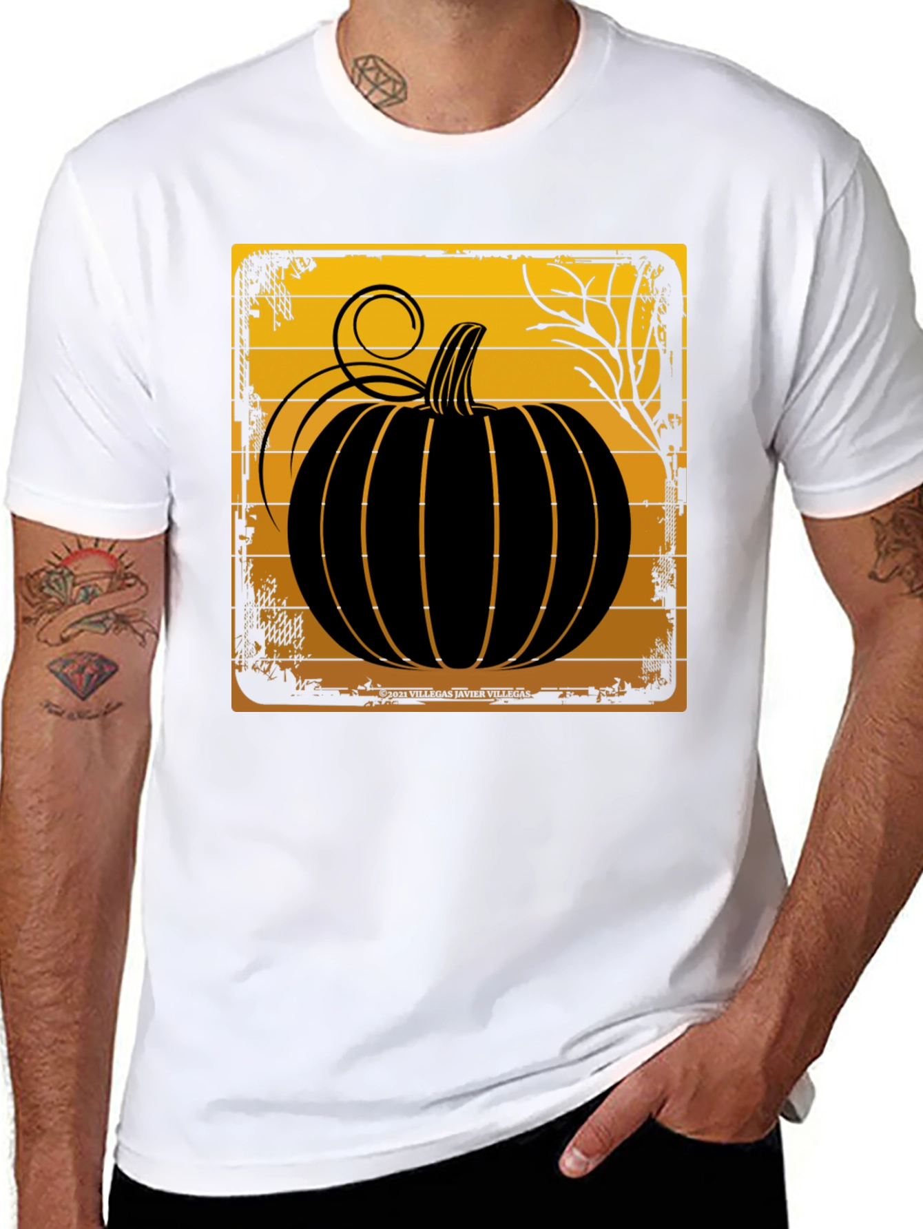 Pumpkin Graphic Tee - Autumn Harvest Design