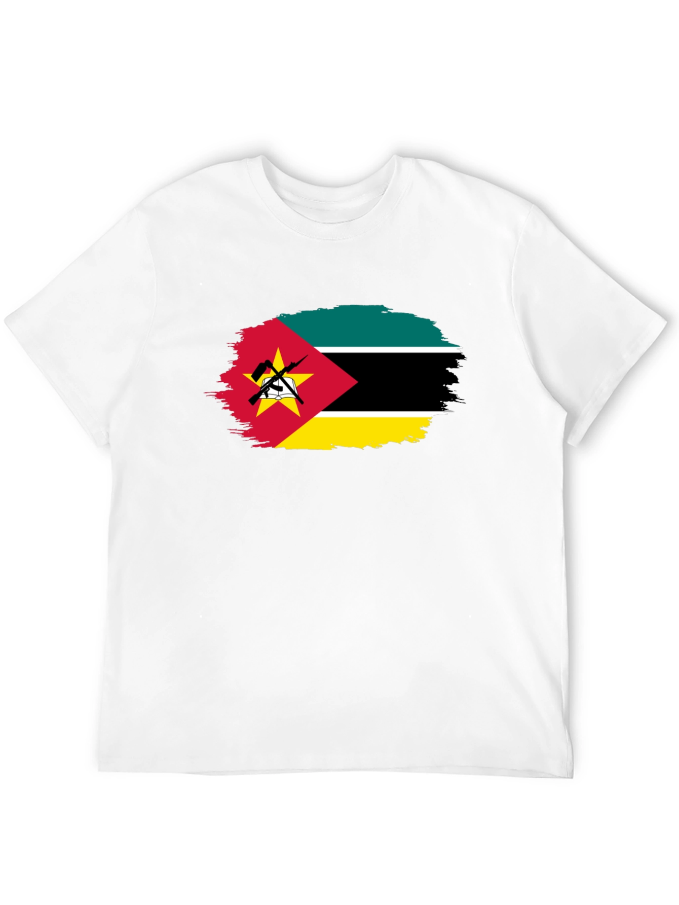 Mozambique Flag T-Shirt - Distressed Graphic Tee
