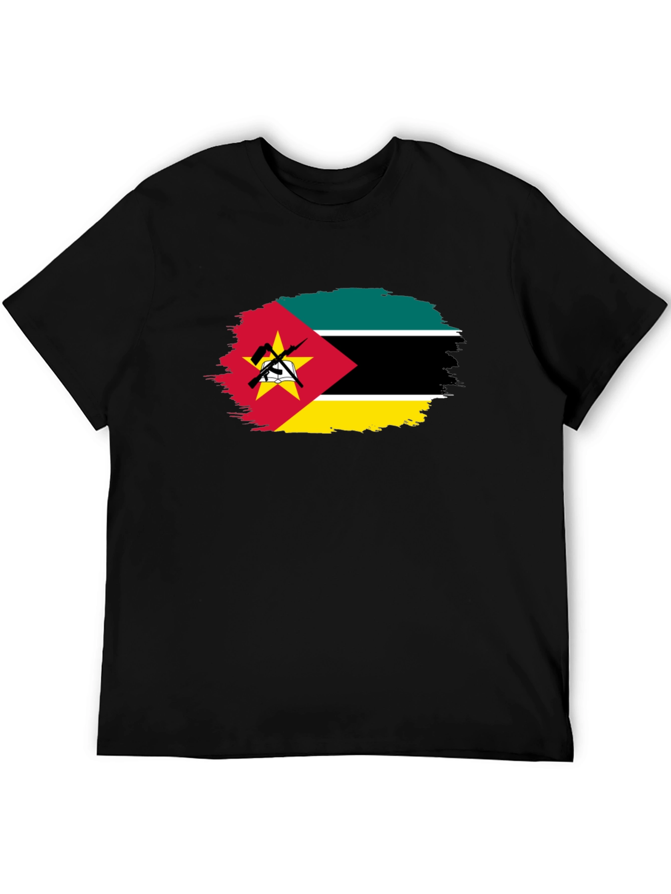 Mozambique Flag T-Shirt - Distressed Graphic Tee