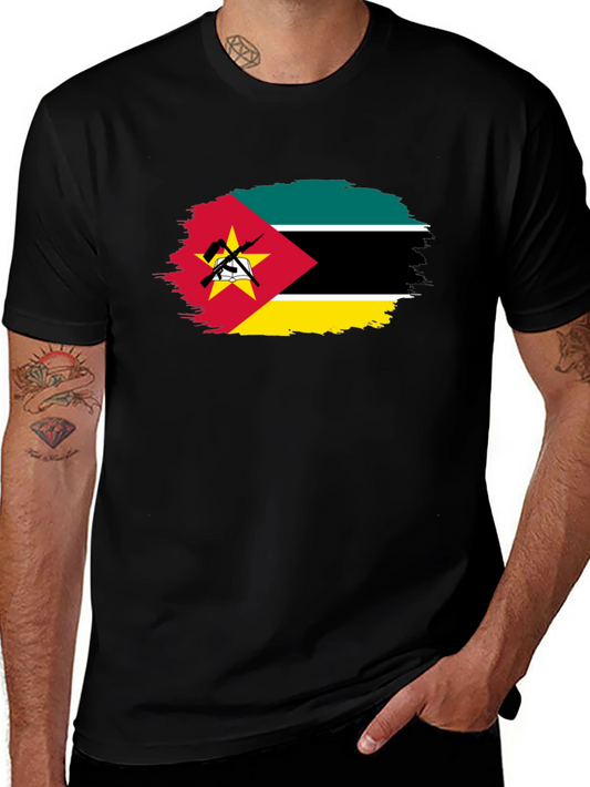 Mozambique Flag T-Shirt - Distressed Graphic Tee