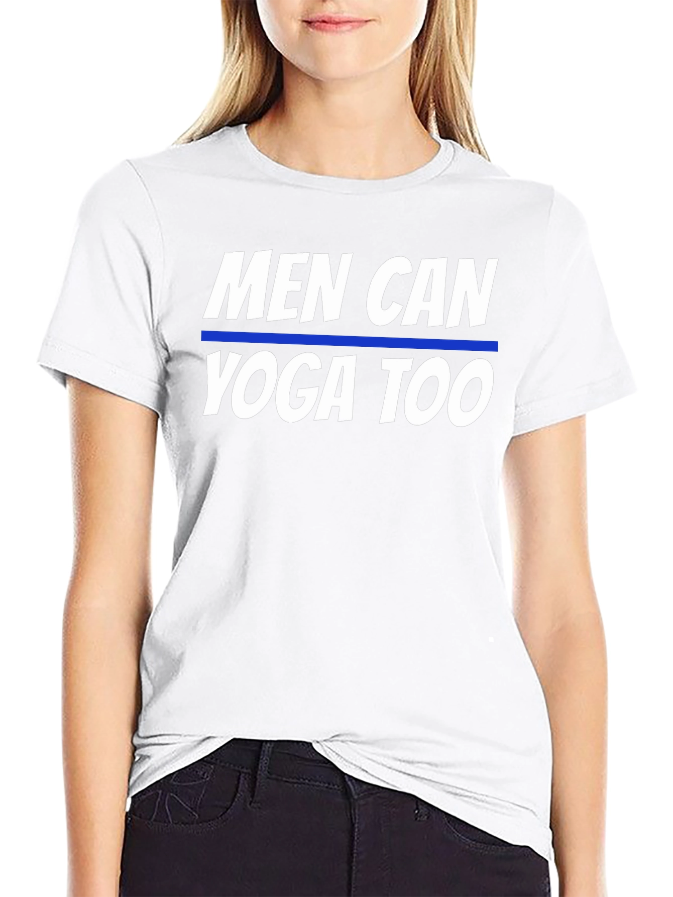Men Can Yoga Too Graphic T-Shirt