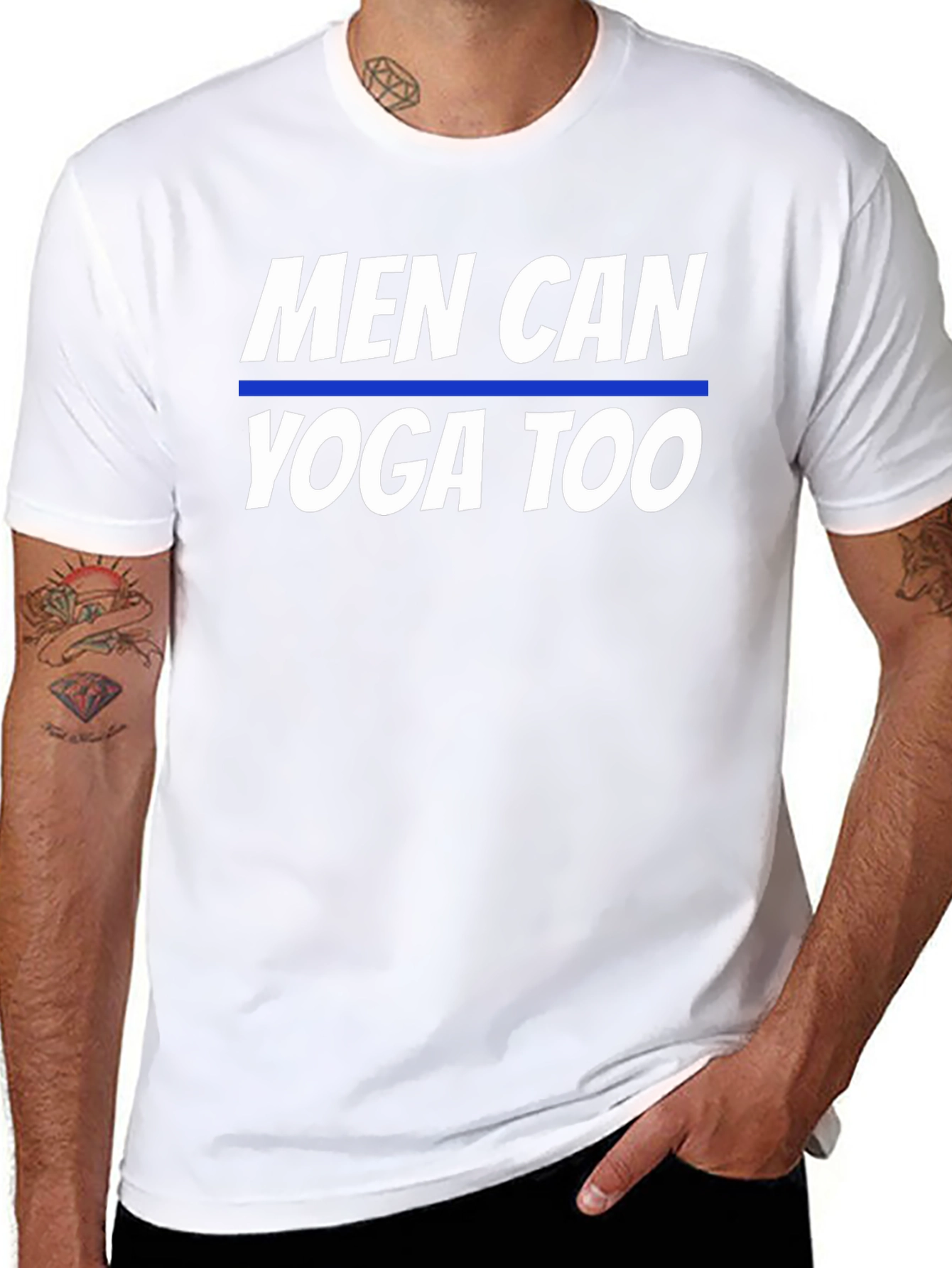 Men Can Yoga Too Graphic T-Shirt