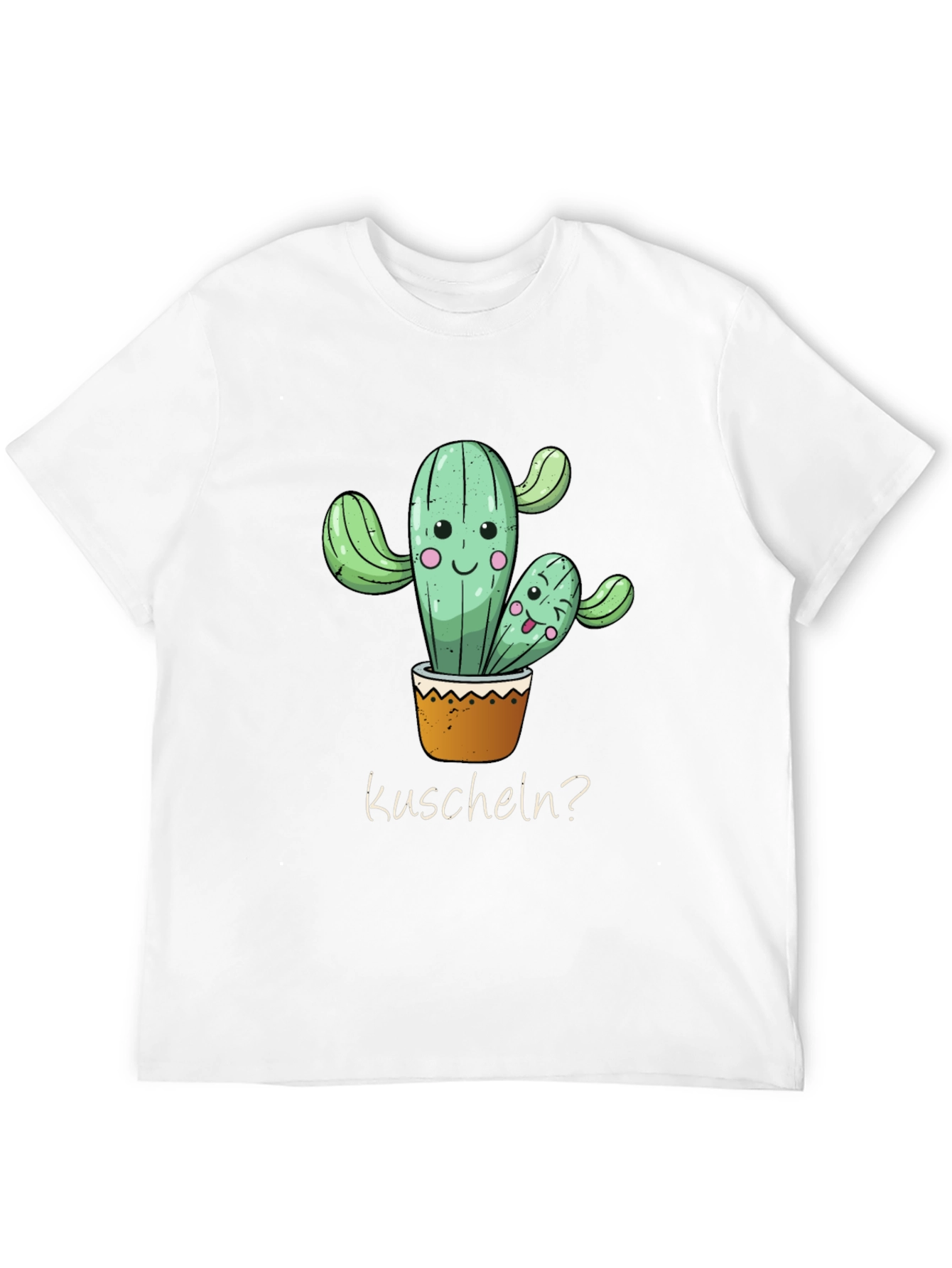 Cactus Hug T-Shirt -  Kuscheln? - Soft Black Tee