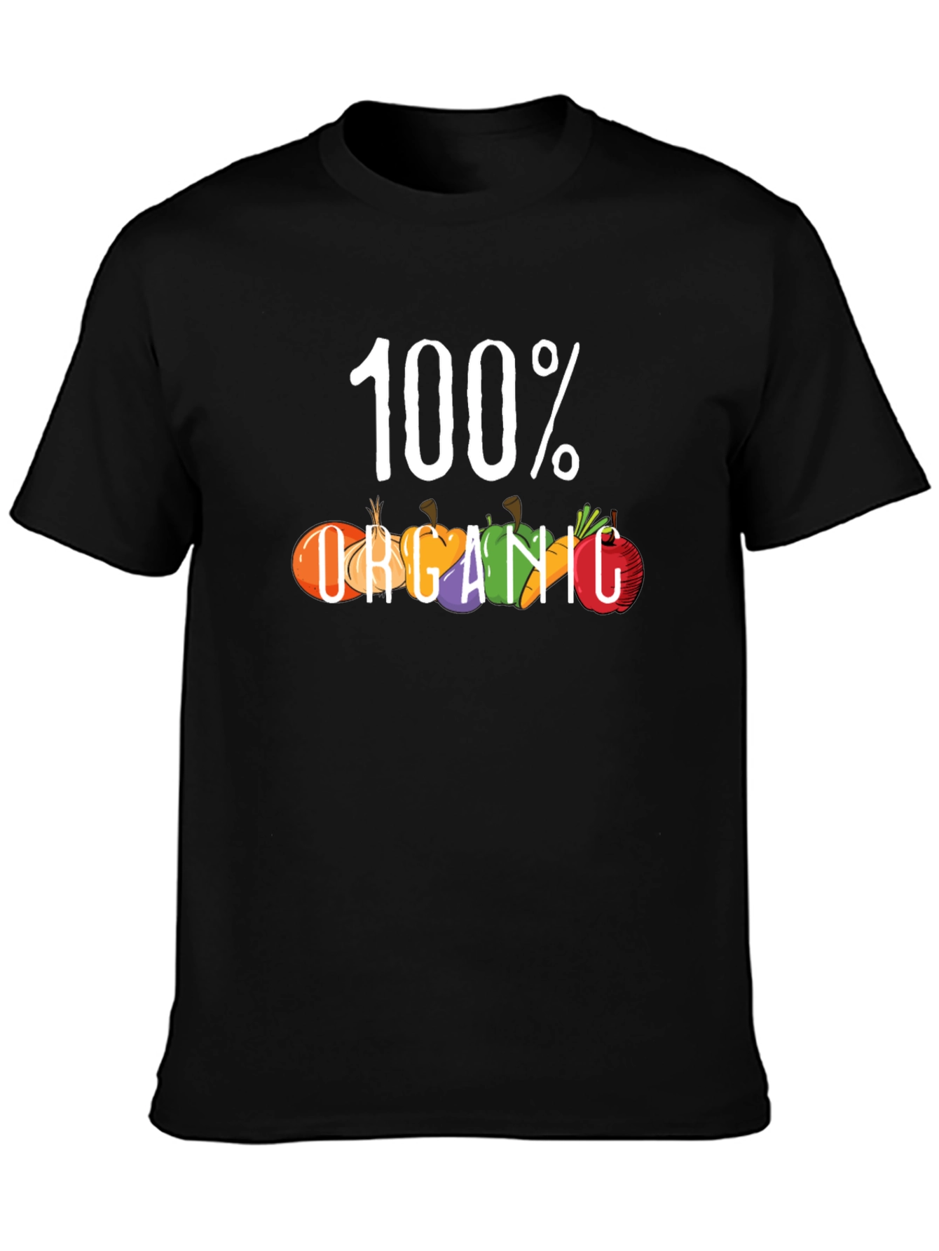 100% Organic Graphic Tee - Black T-Shirt