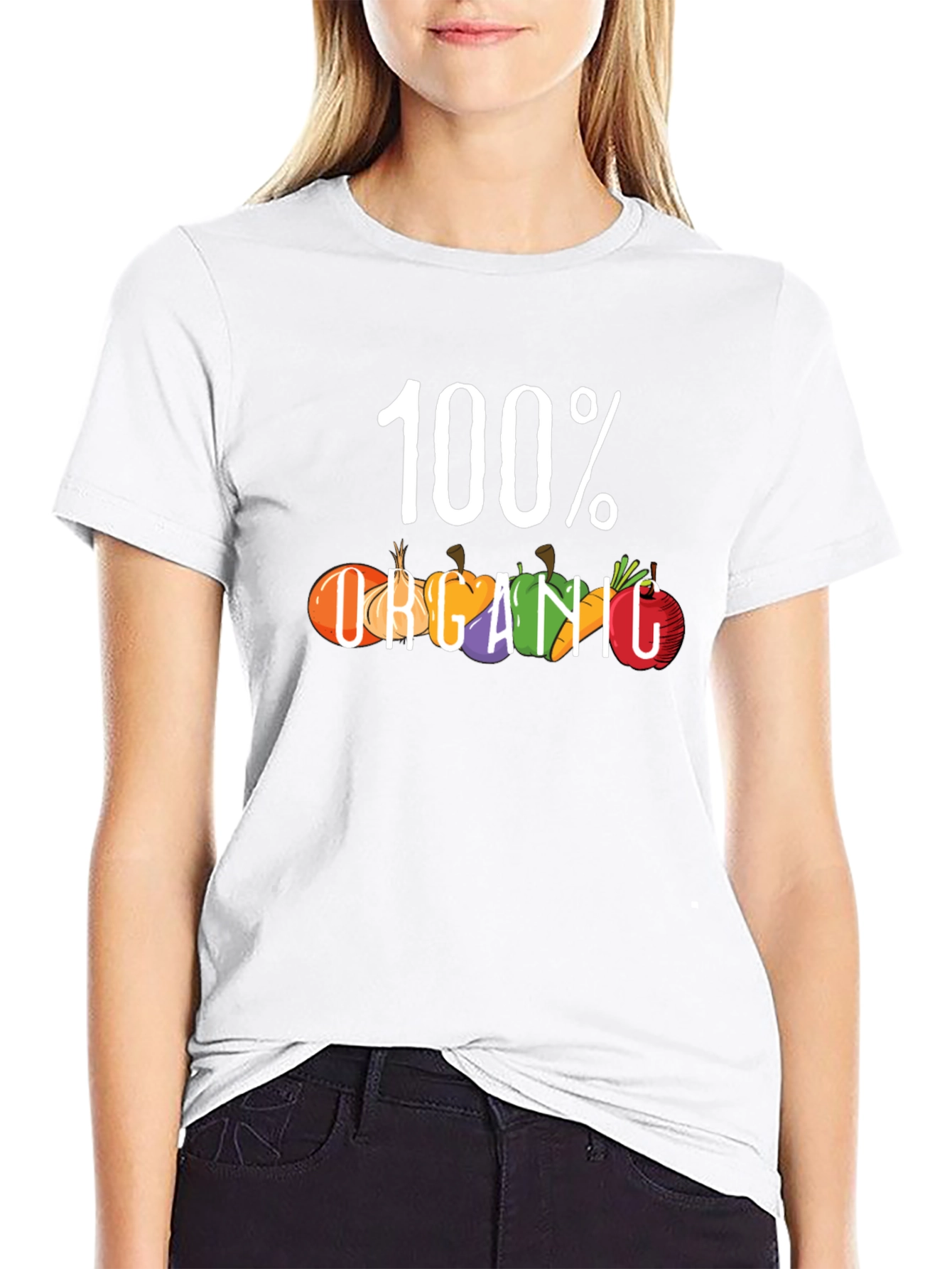 100% Organic Graphic Tee - Black T-Shirt