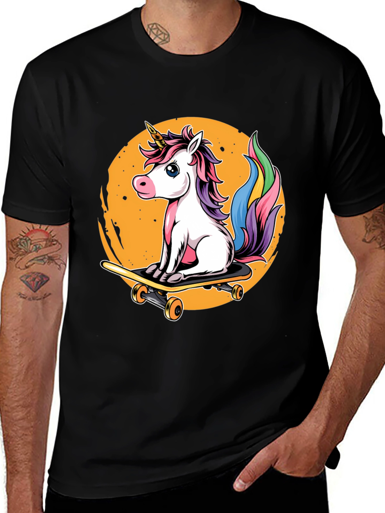 Unicorn Skateboard T-Shirt - Magical Ride