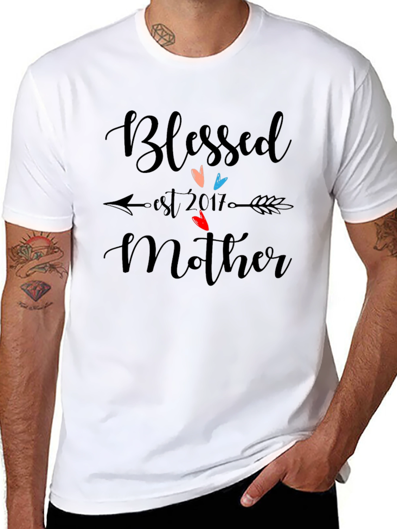 Blessed Mother Est. 2017 Graphic T-Shirt